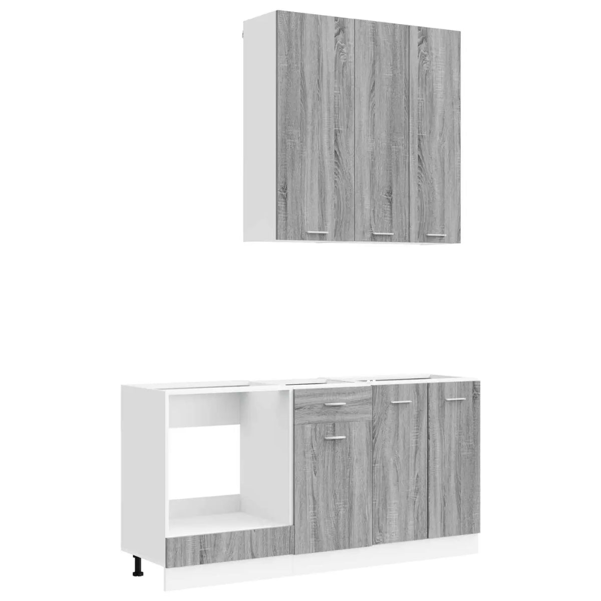 Unité de cuisine LYON 5 pc Sonoma gris Bois d’ingénierie - XIOS