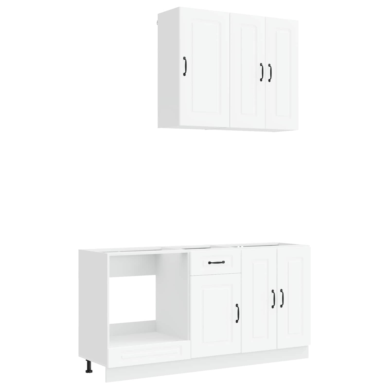 Unité de cuisine KALMAR 5 pc Blanc Bois d'ingénierie - XIOS