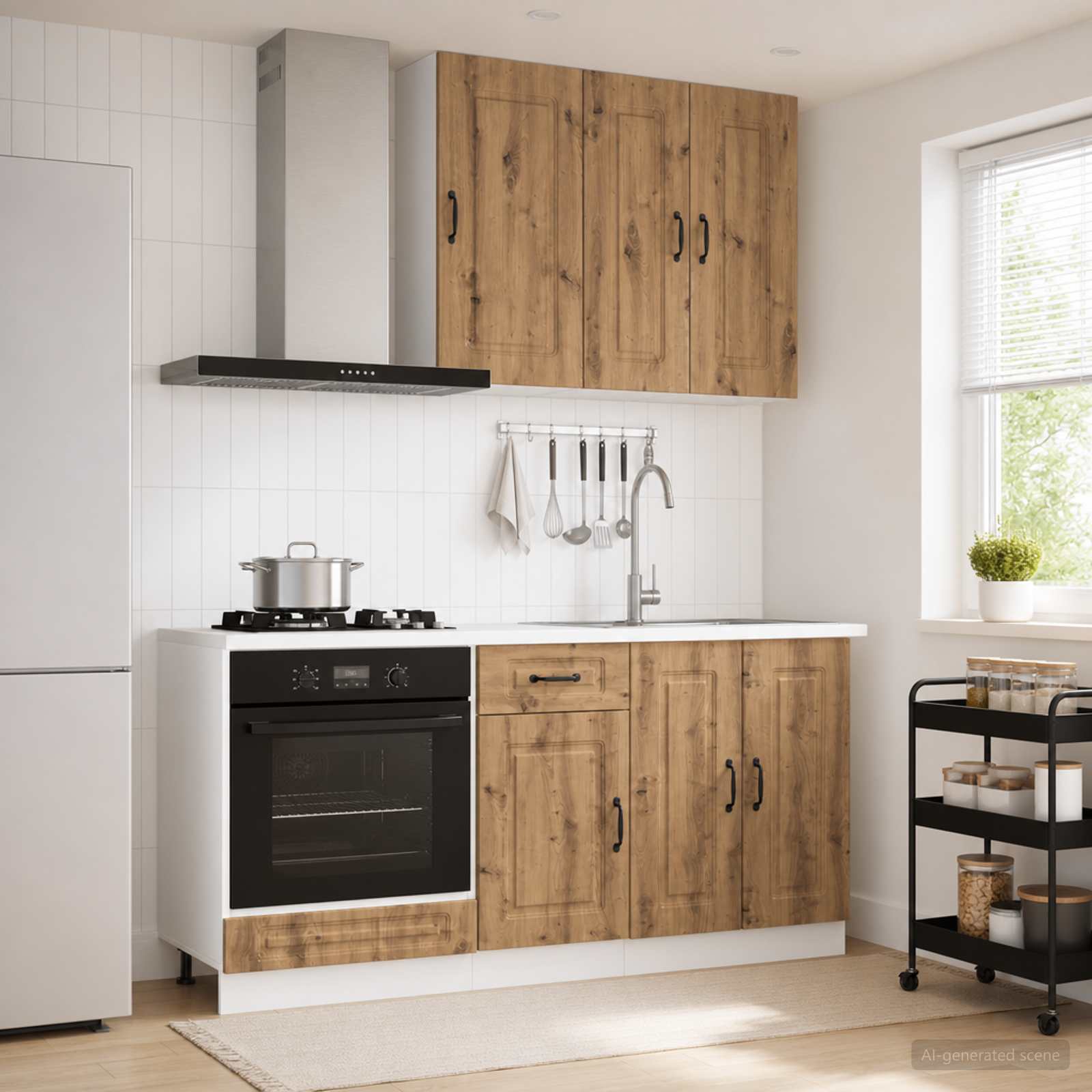 Unité de cuisine KALMAR 5 pc Chêne artisanal Bois d'ingénierie