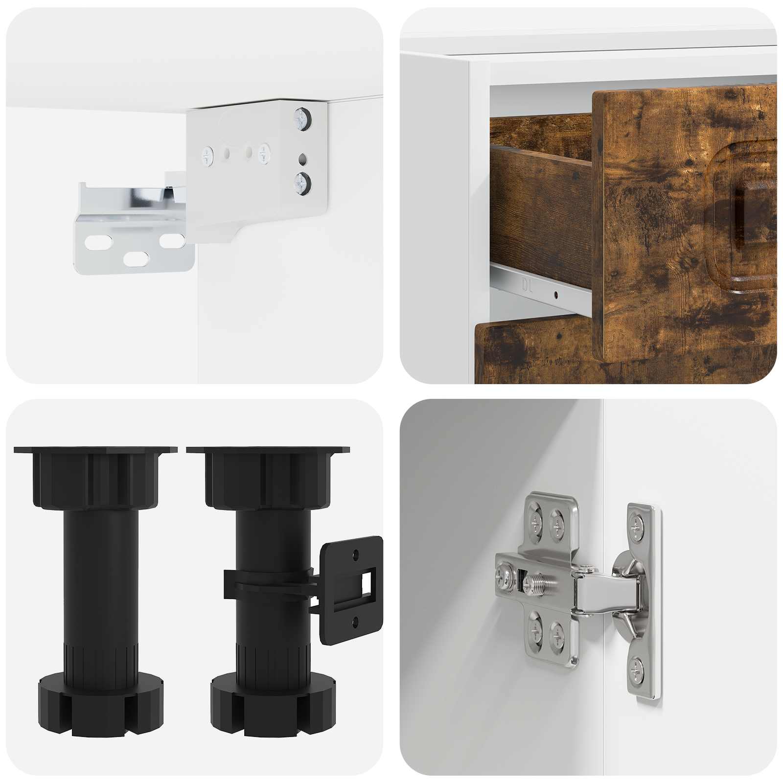 Unité de cuisine KALMAR 5 pc Chêne fumé Bois d'ingénierie
