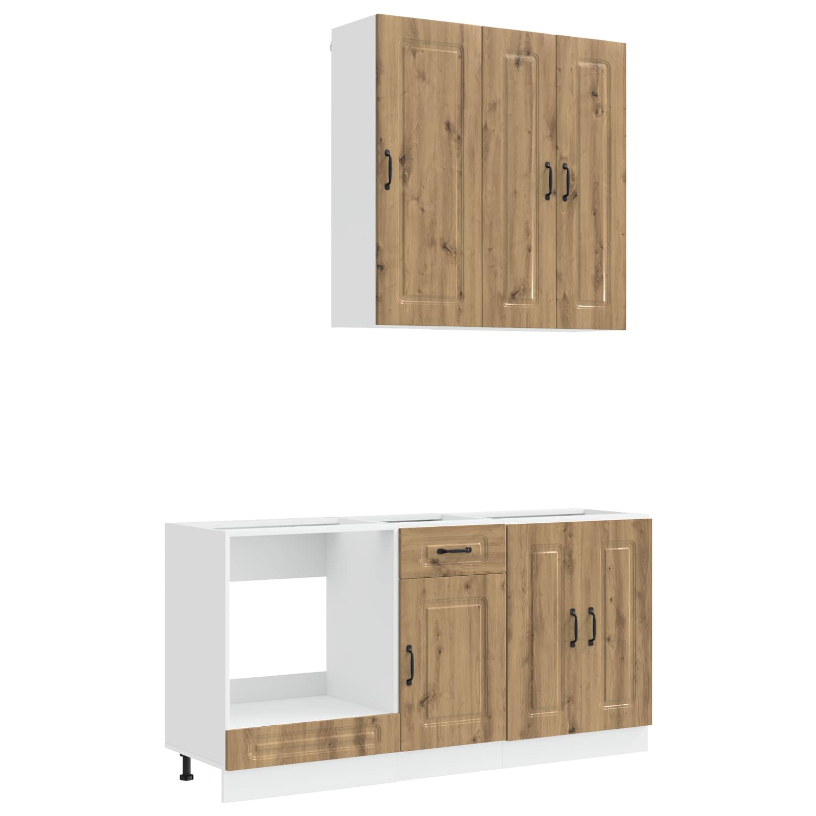 Unité de cuisine KALMAR 5 pc Chêne artisanal Bois d'ingénierie