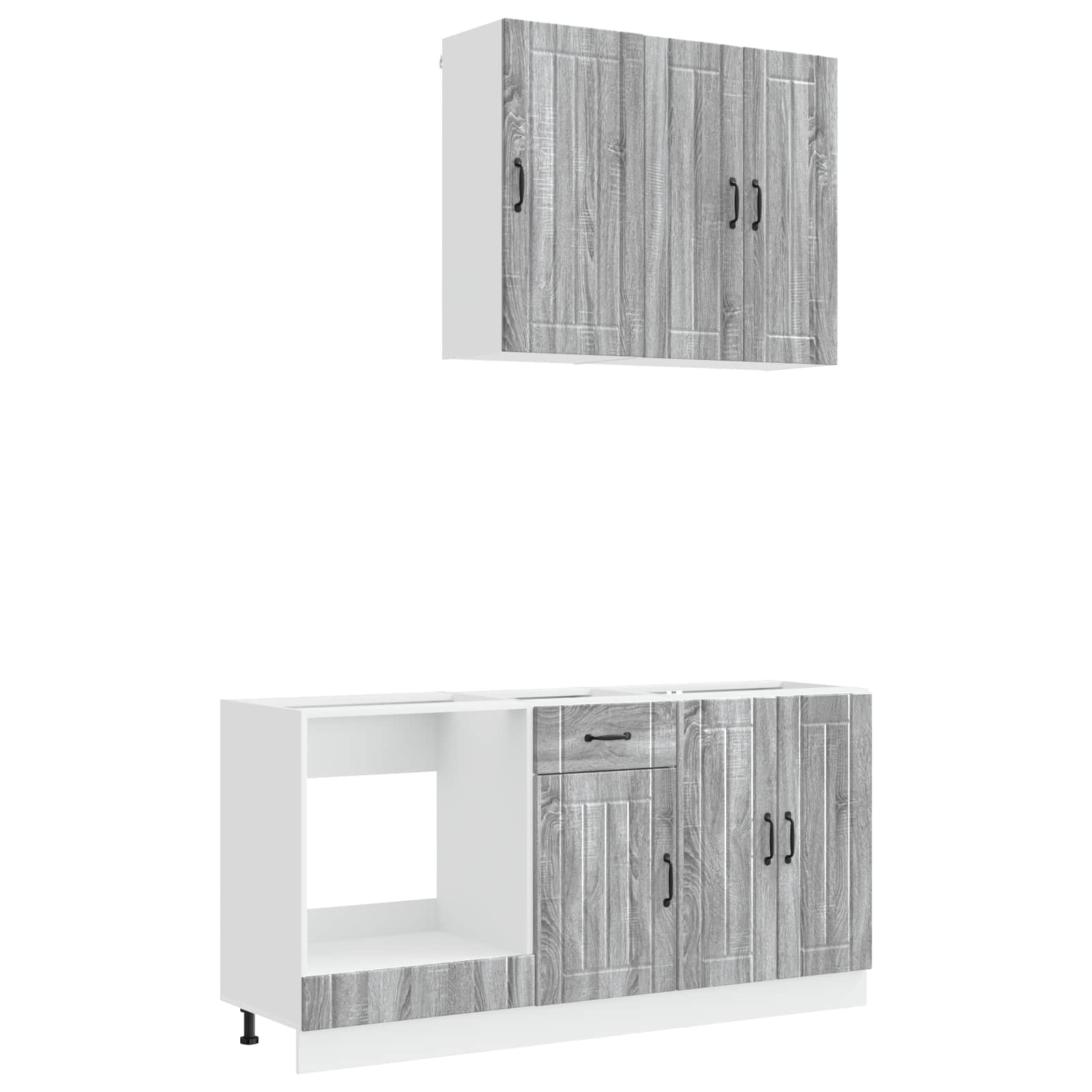 Unité de cuisine LUCCA 5 pc Sonoma gris Bois d'ingénierie