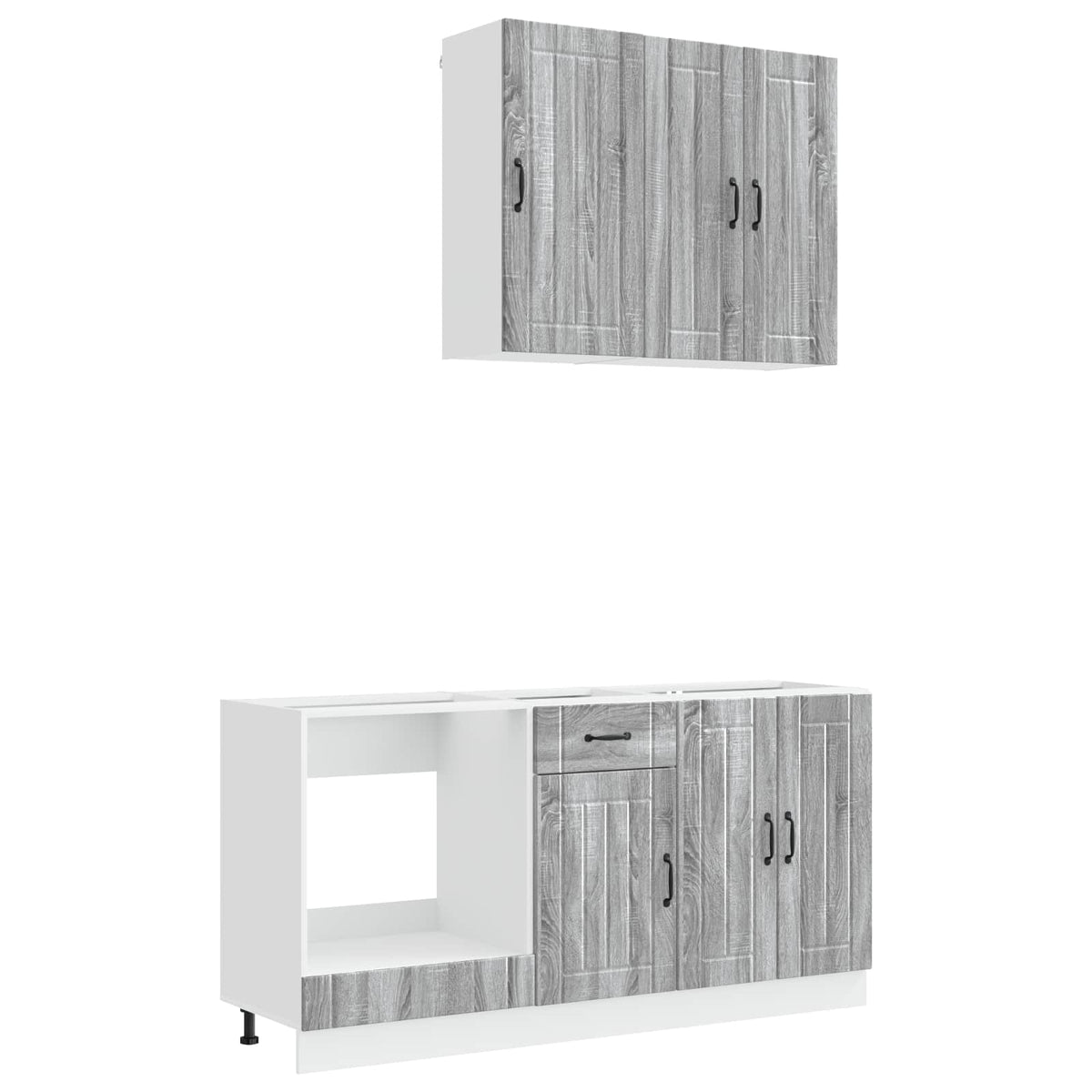 Unité de cuisine LUCCA 5 pc Sonoma gris Bois d'ingénierie