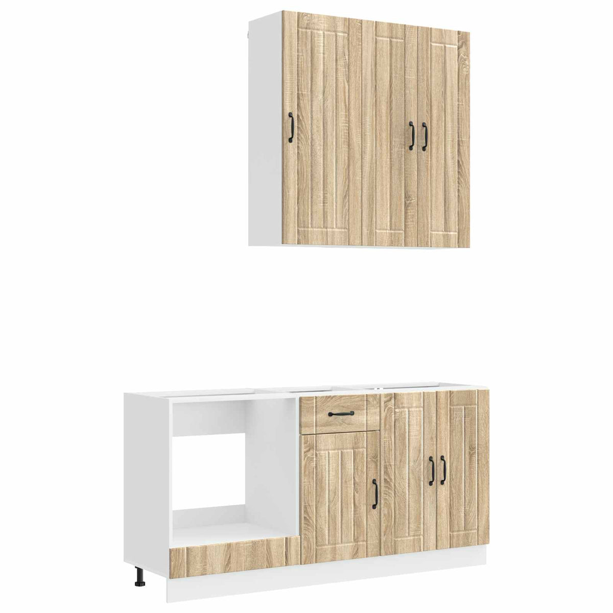 Unité de cuisine LUCCA 5 pc Chêne Sonoma Bois d'ingénierie