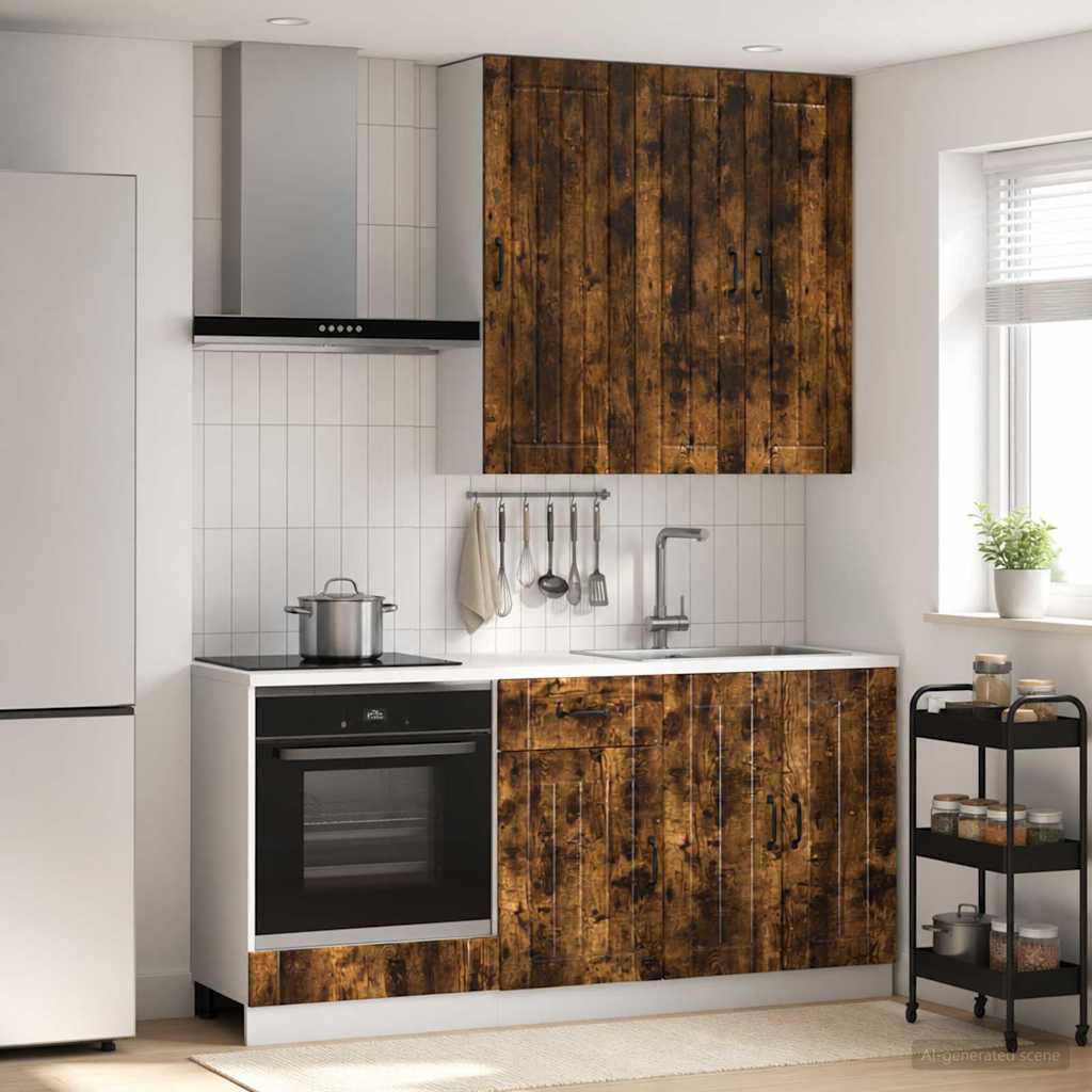 Unité de cuisine LUCCA 5 pc Chêne fumé Bois d'ingénierie - XIOS