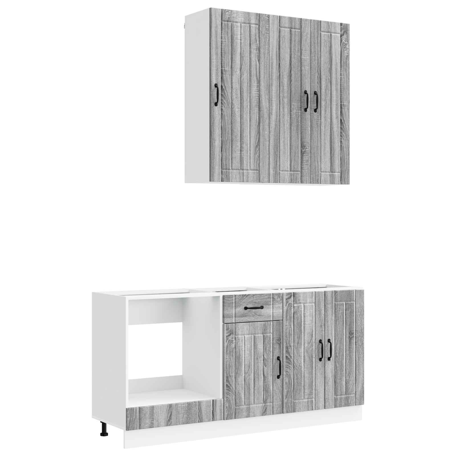 Unité de cuisine LUCCA 5 pc Sonoma gris Bois d'ingénierie
