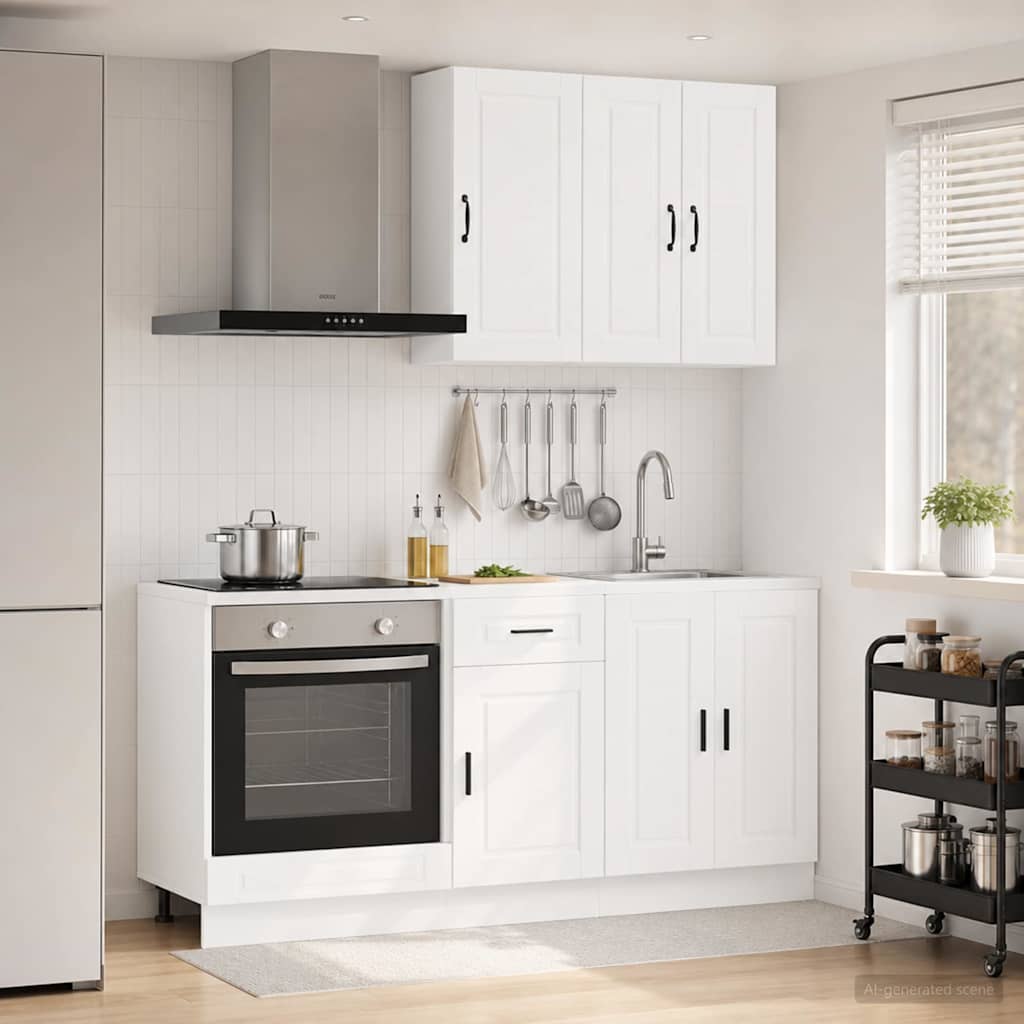 Unité de cuisine PORTO 5 pc Blanc Bois d'ingénierie - XIOS