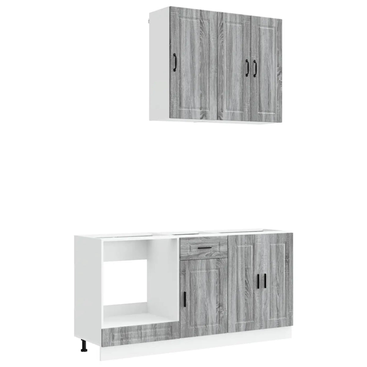 Unité de cuisine PORTO 5 pc Sonoma gris Bois d’ingénierie - XIOS