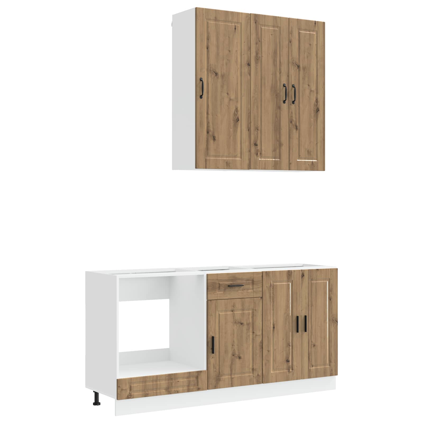Unité de cuisine PORTO 5 pc Chêne artisanal Bois d'ingénierie