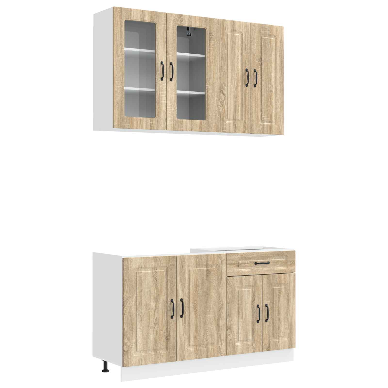 Unité de cuisine KALMAR 4 pc Chêne Sonoma Bois d'ingénierie