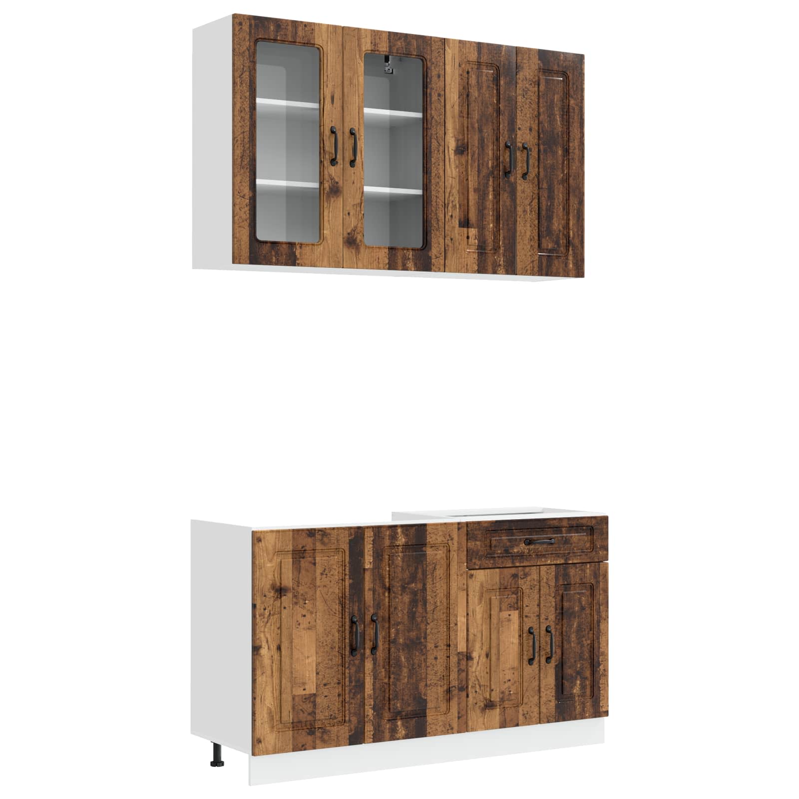 Unité de cuisine KALMAR 4 pc Bois ancien Bois d'ingénierie