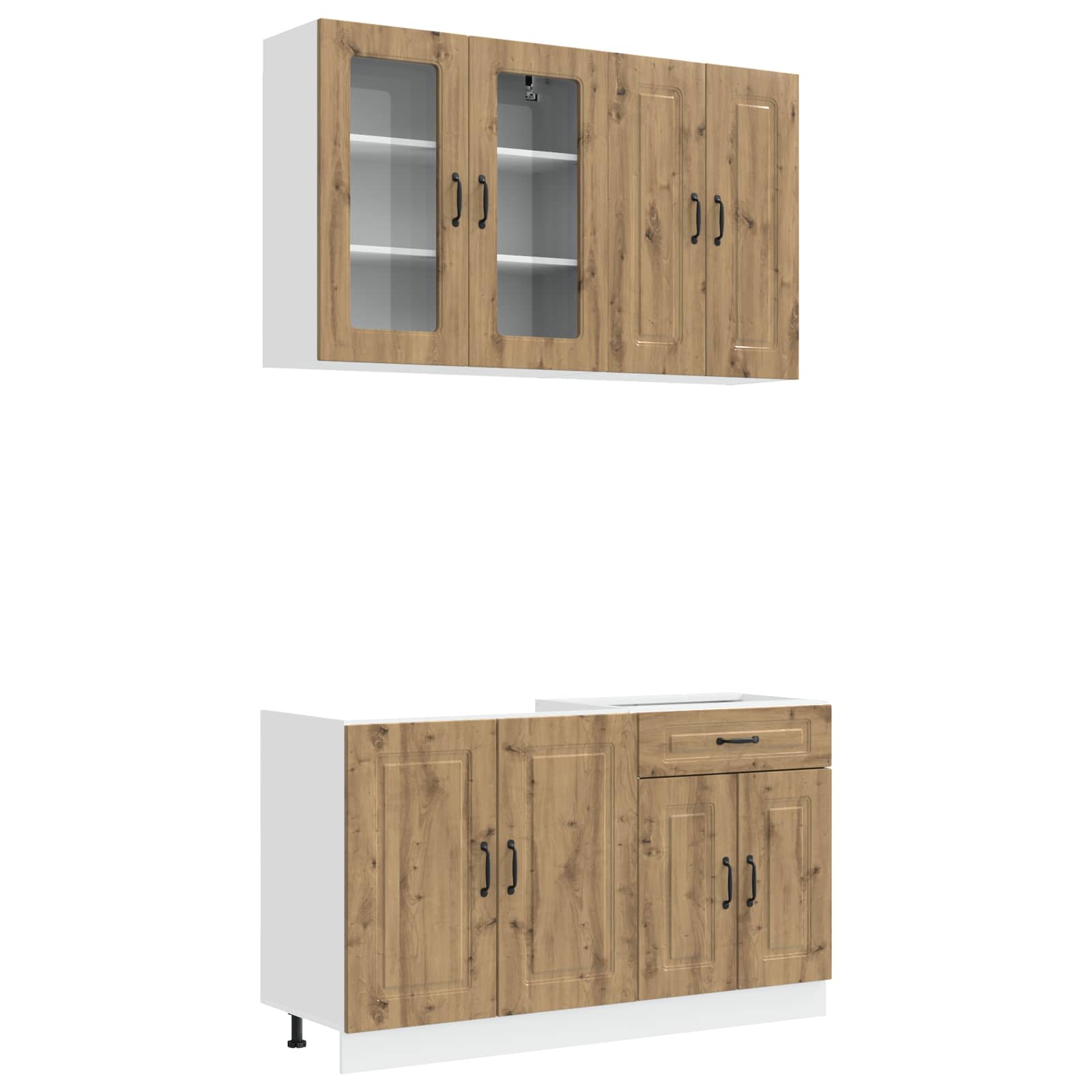 Unité de cuisine KALMAR 4 pc Chêne artisanal Bois d'ingénierie