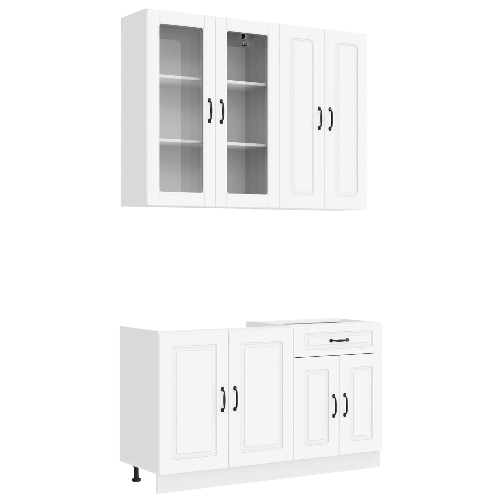 Unité de cuisine KALMAR 4 pc Blanc Bois d'ingénierie - XIOS