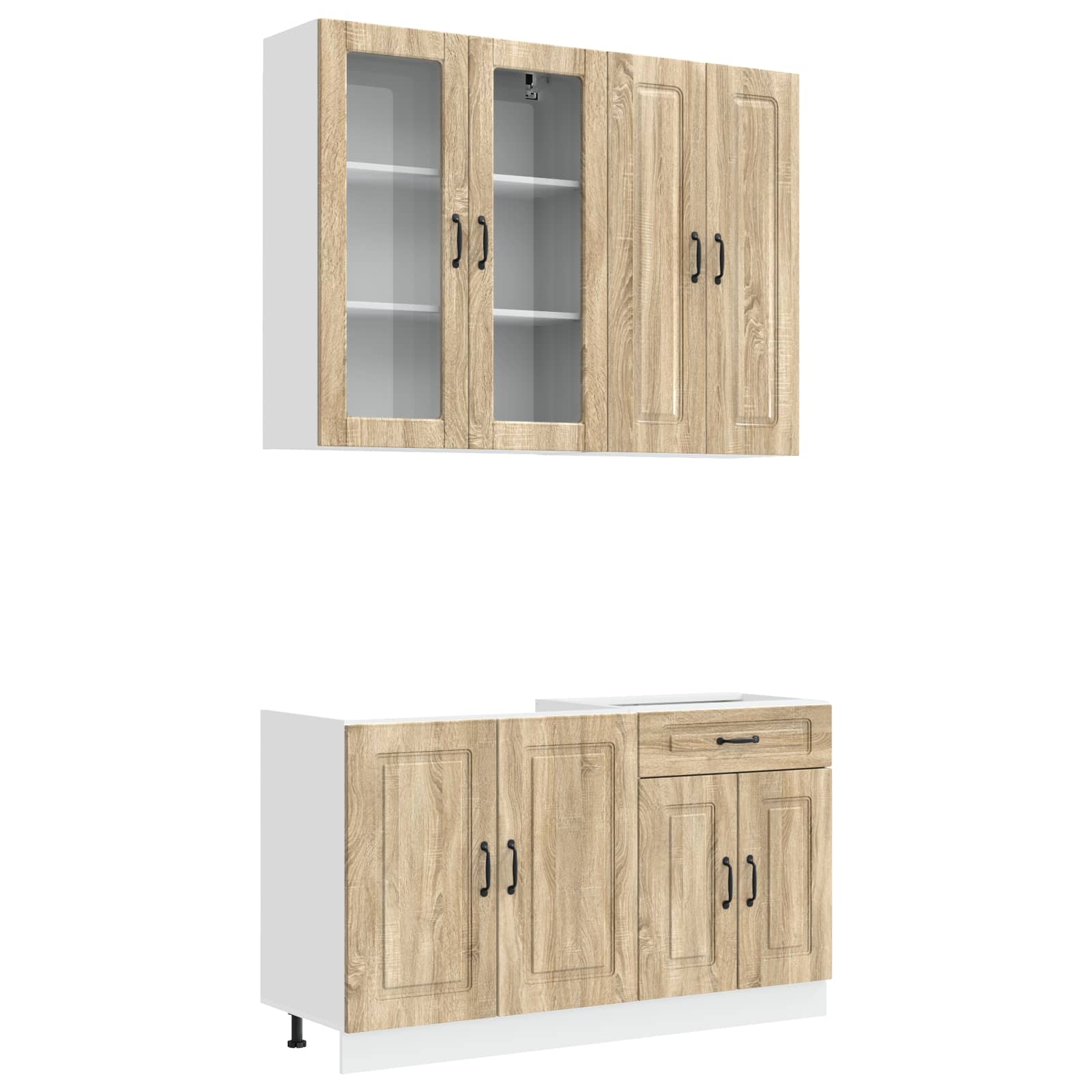 Unité de cuisine KALMAR 4 pc Chêne Sonoma Bois d'ingénierie - XIOS