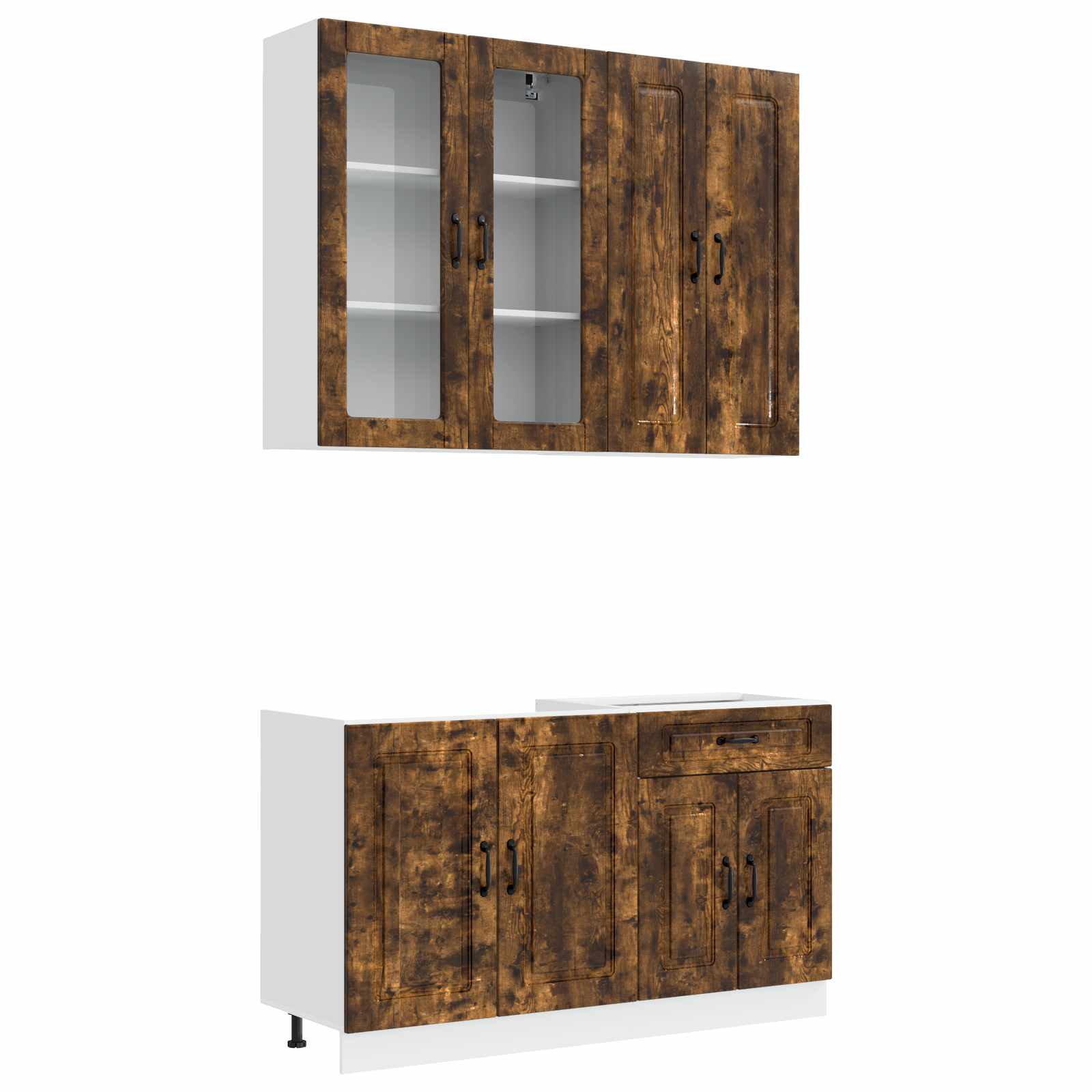 Unité de cuisine KALMAR 4 pc Chêne fumé Bois d'ingénierie