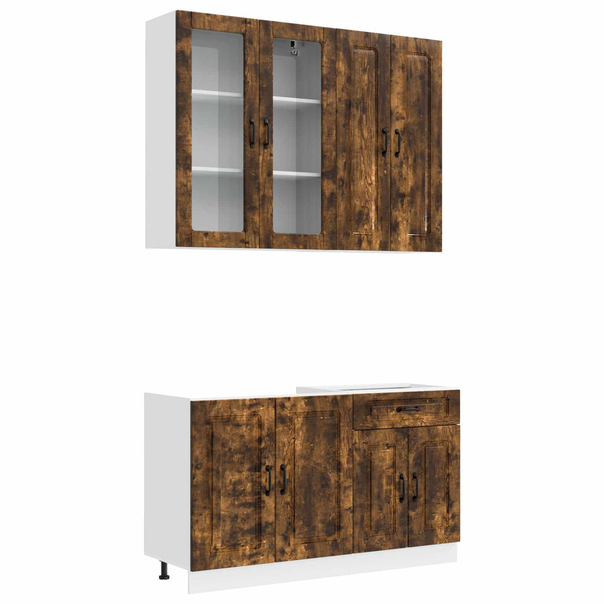 Unité de cuisine KALMAR 4 pc Chêne fumé Bois d'ingénierie