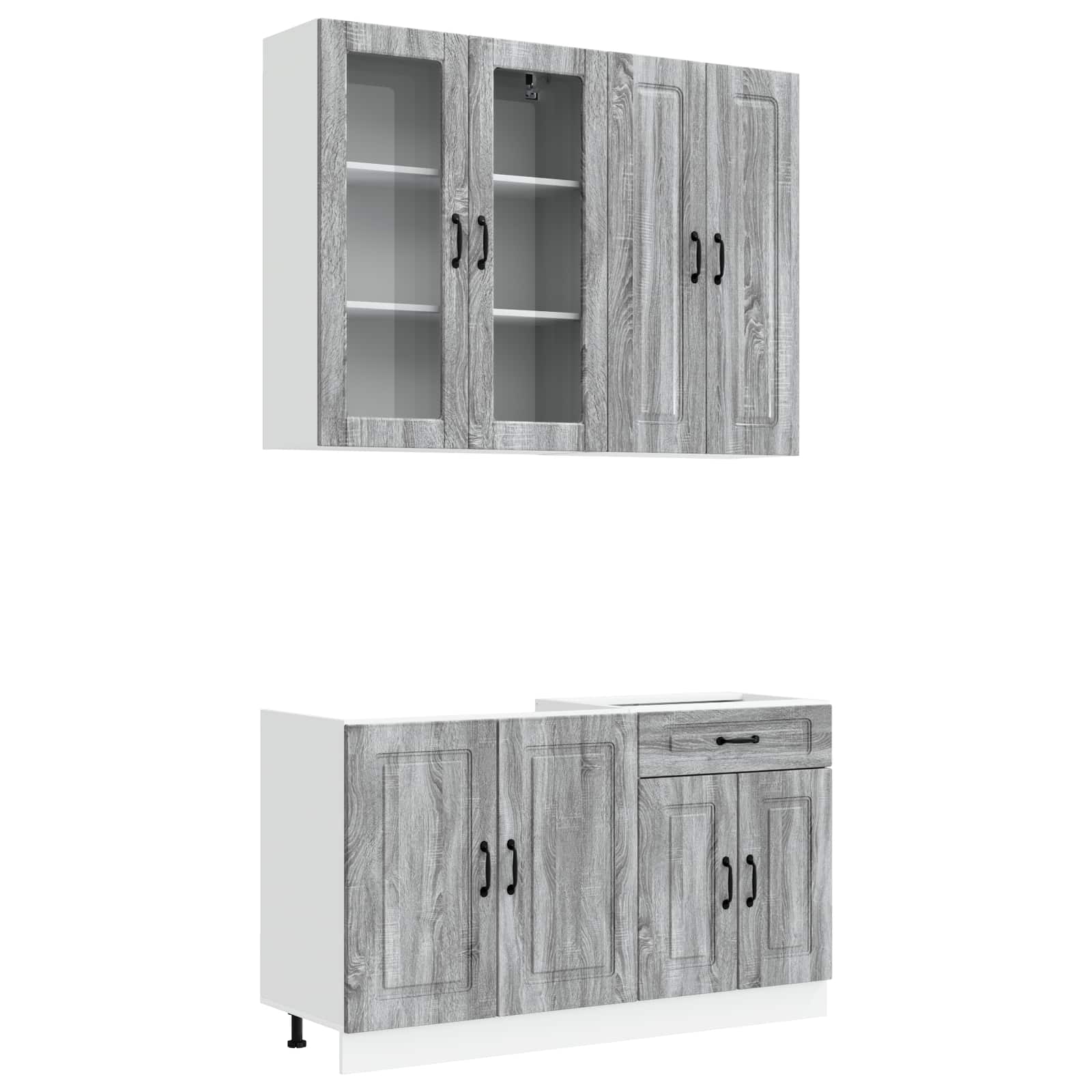 Unité de cuisine KALMAR 4 pc Sonoma gris Bois d'ingénierie - XIOS