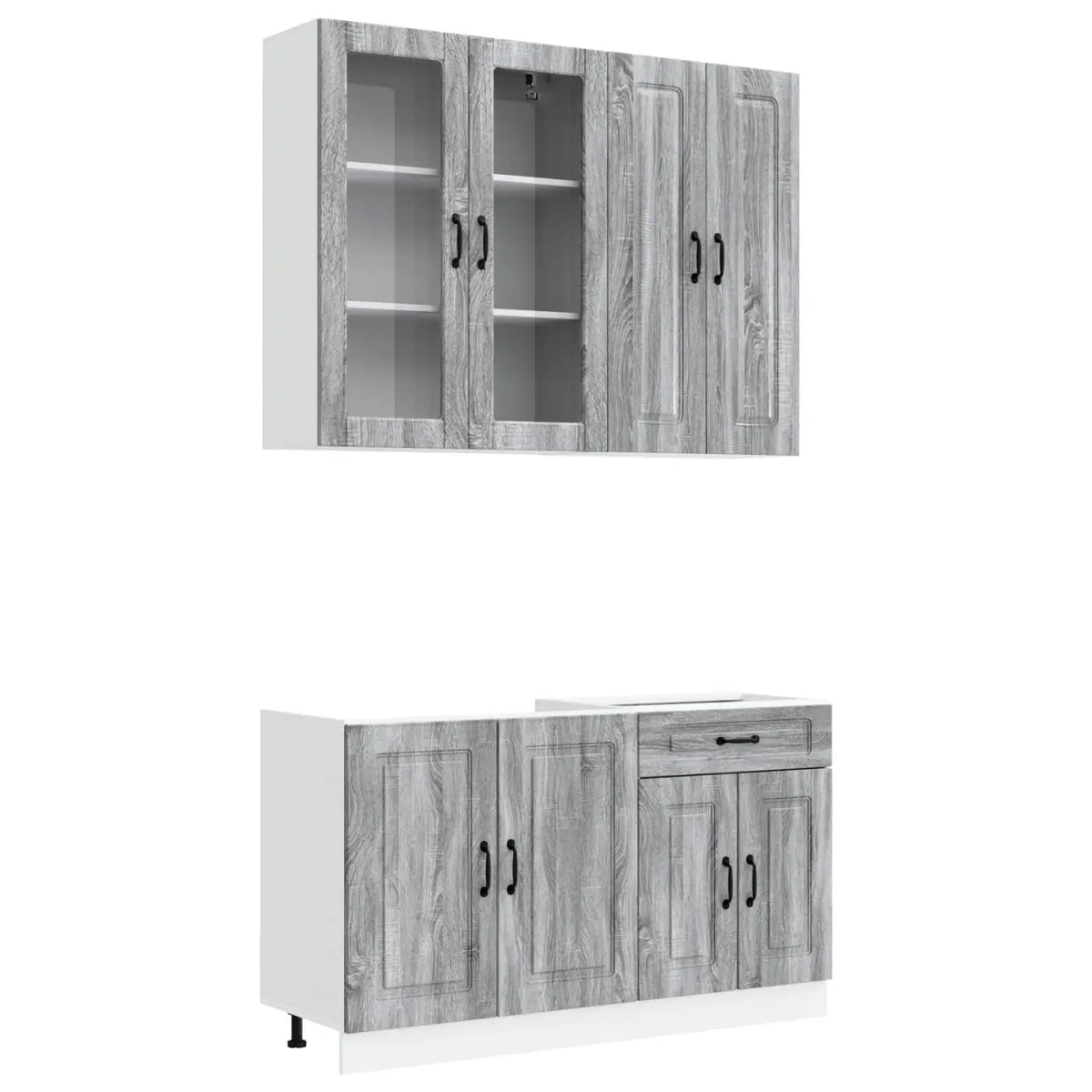 Unité de cuisine KALMAR 4 pc Sonoma gris Bois d’ingénierie - XIOS