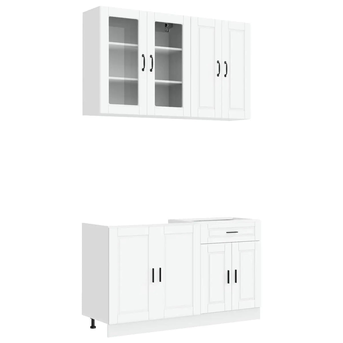 Unité de cuisine PORTO 4 pc Blanc Bois d’ingénierie - XIOS