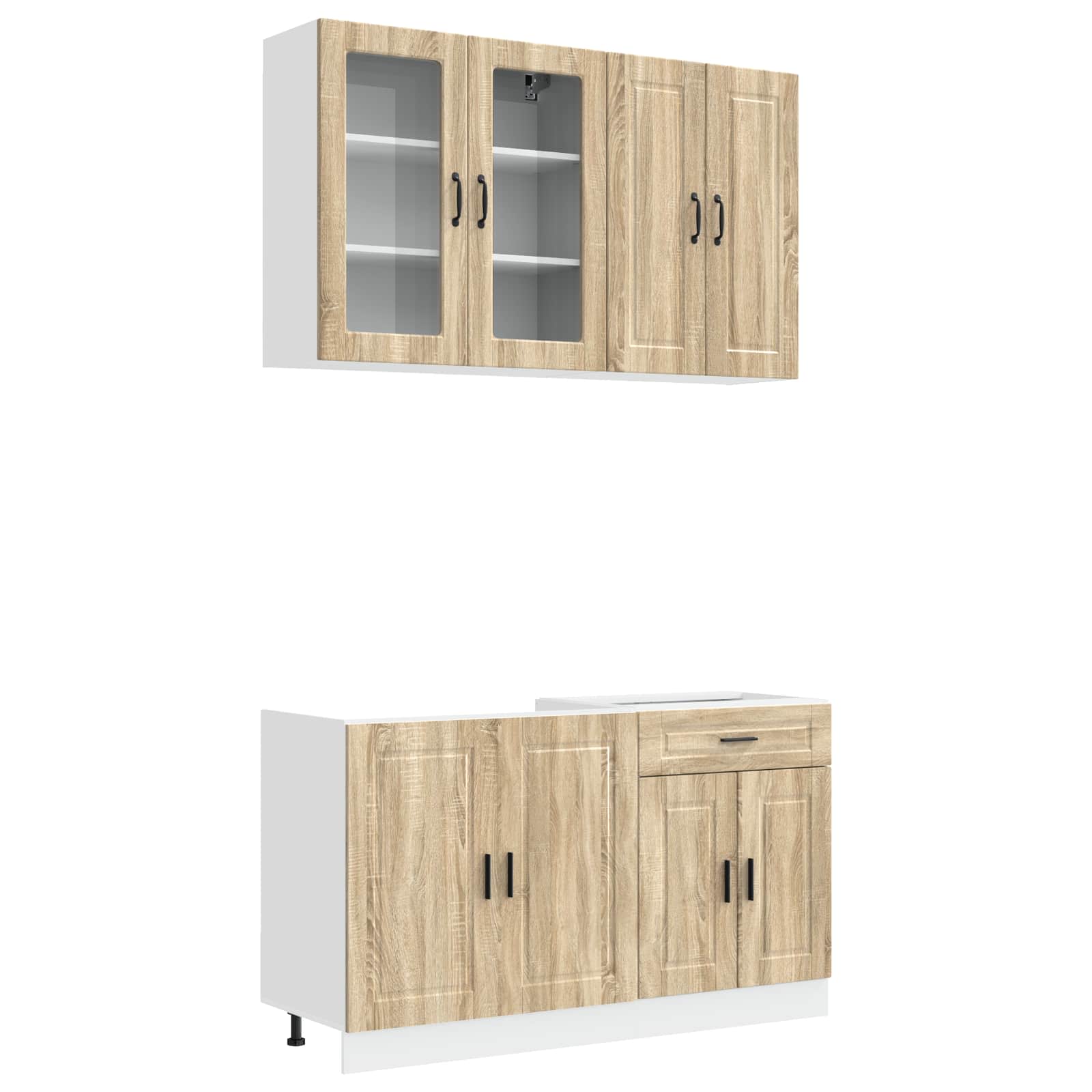 Unité de cuisine PORTO 4 pc Chêne Sonoma Bois d'ingénierie