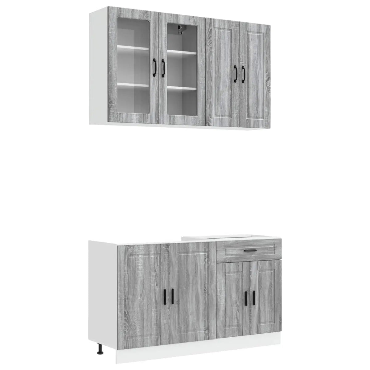 Unité de cuisine PORTO 4 pc Sonoma gris Bois d’ingénierie - XIOS