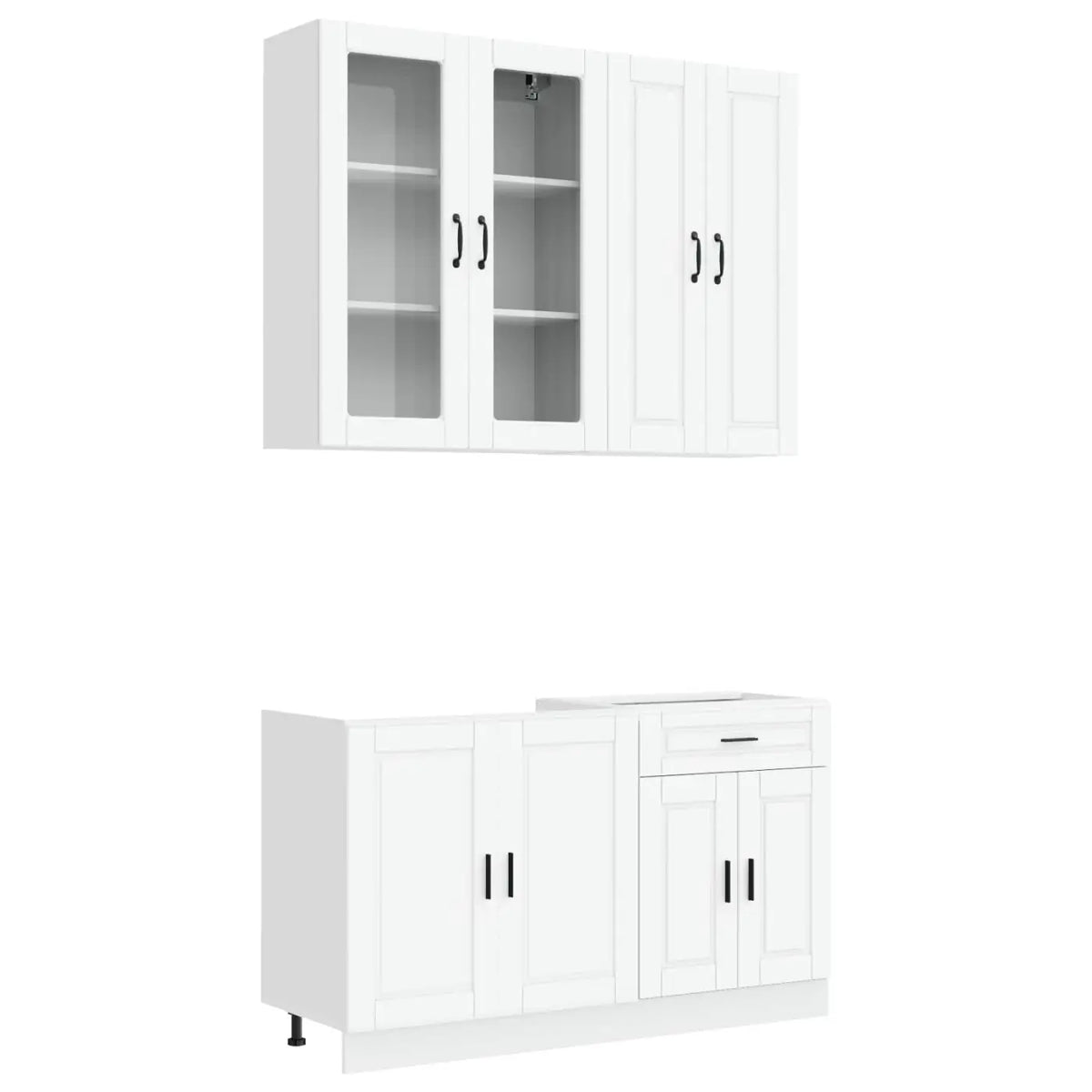 Unité de cuisine PORTO 4 pc Blanc Bois d’ingénierie - XIOS