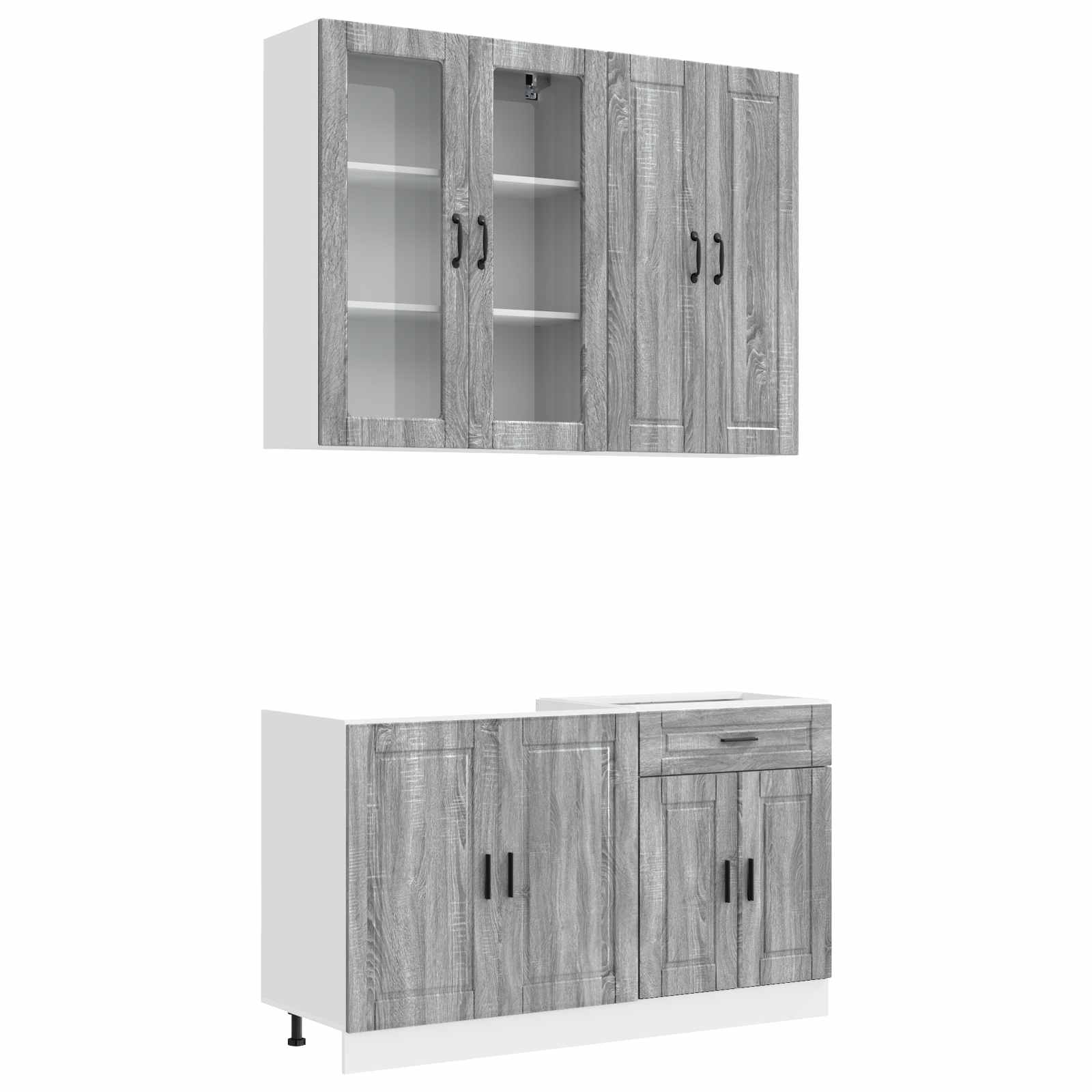 Unité de cuisine PORTO 4 pc Sonoma gris Bois d'ingénierie