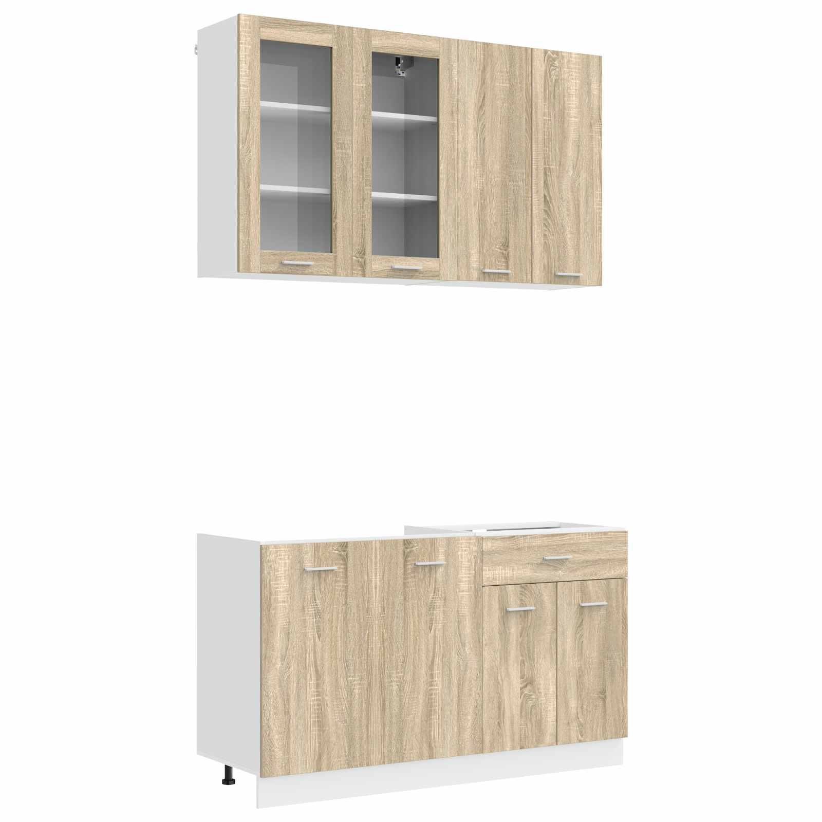 Unité de cuisine LYON 4 pc Chêne Sonoma Bois d'ingénierie