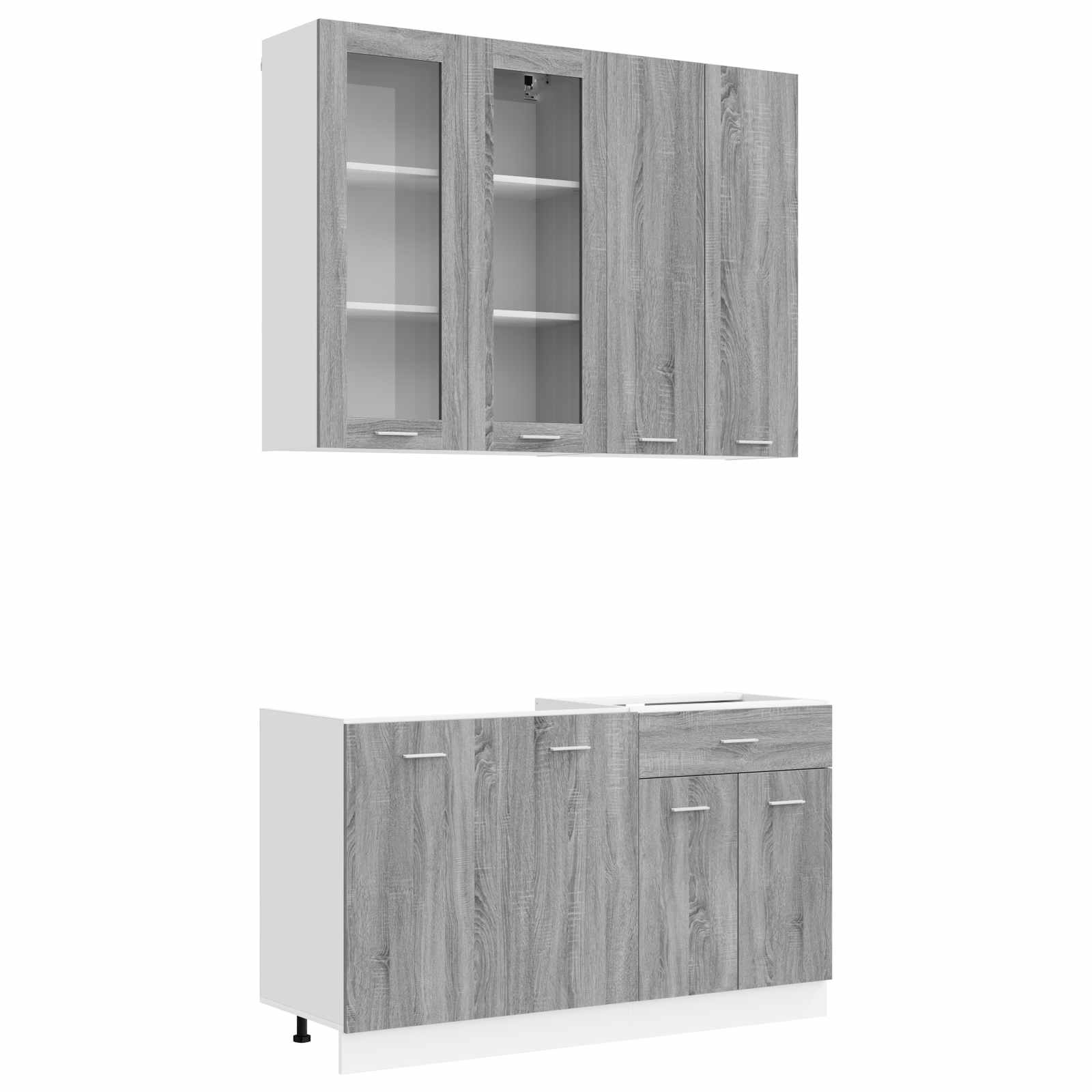 Unité de cuisine LYON 4 pc Sonoma gris Bois d'ingénierie