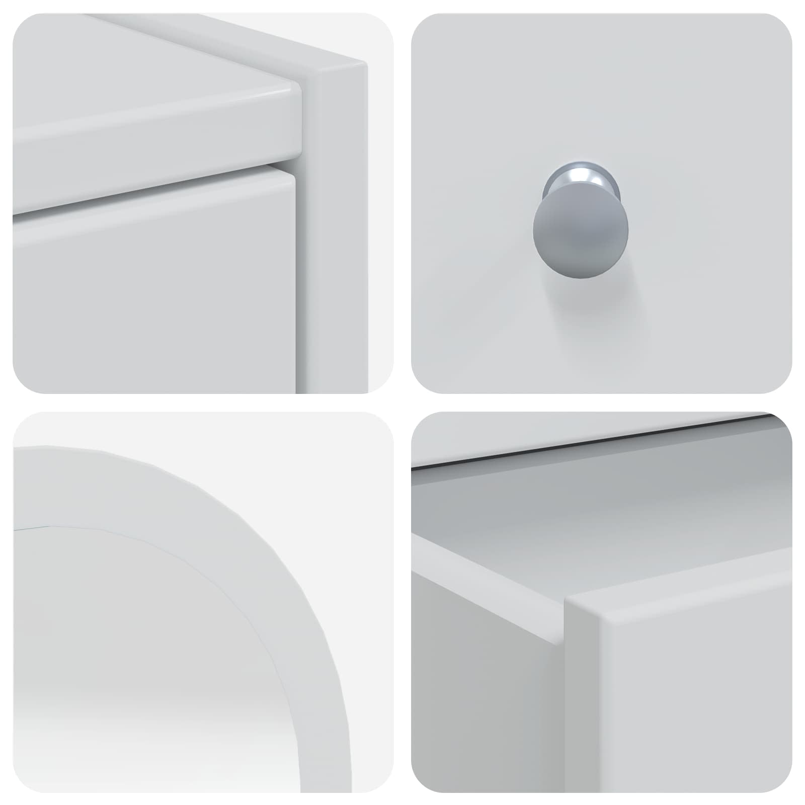 Ensemble de Coiffeuse FAUSKE 4 pcs Blanc 100 x 50 x 143 cm - XIOS