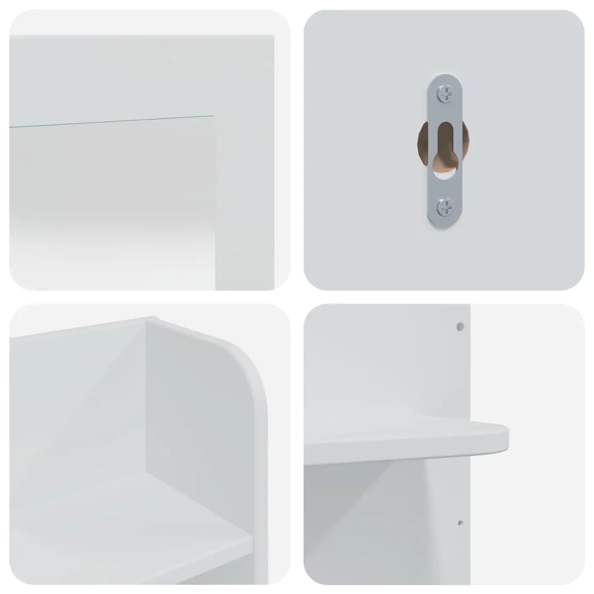 Ensemble de Coiffeuse FAUSKE 4 pc Blanc 100 x 50 x 143 cm - XIOS