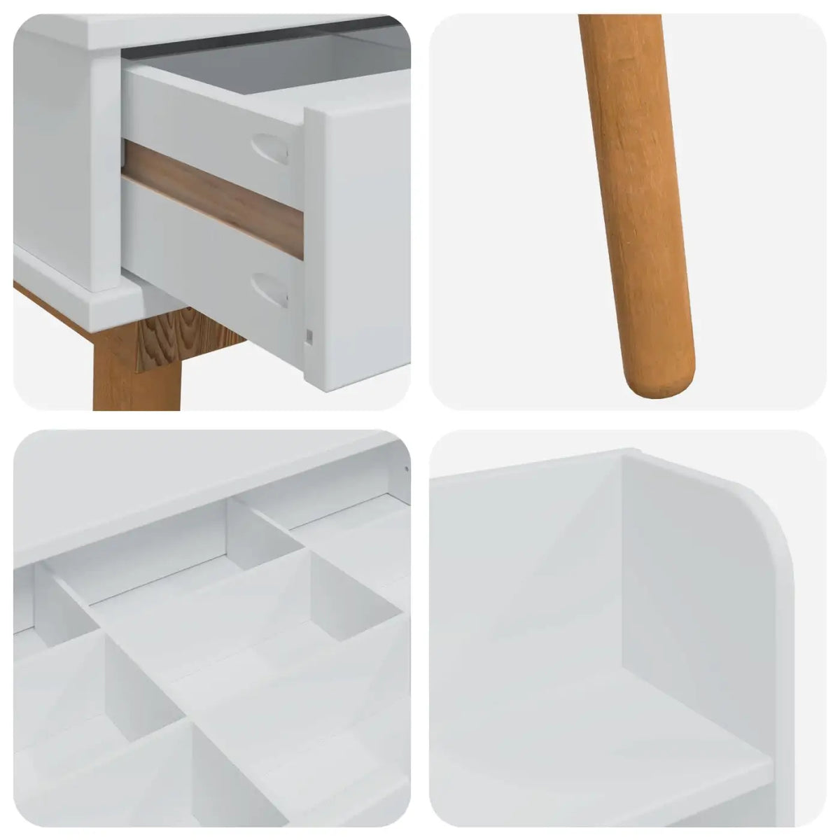 Ensemble de Coiffeuse FAUSKE 5 pc Blanc 100 x 50 x 143 cm - XIOS