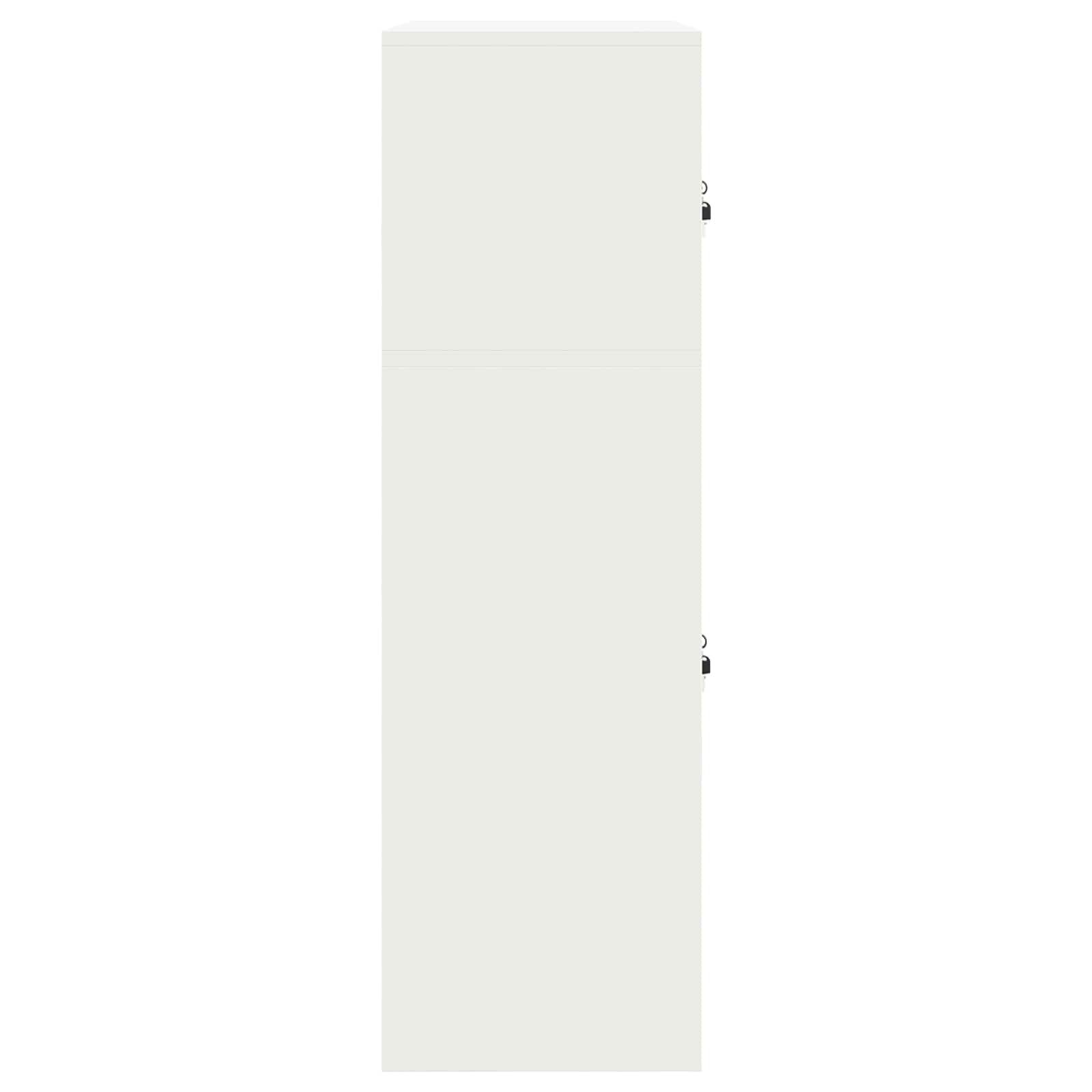Armoire de rangement 2 pc Blanc 90 x 40 x 130 cm Acier