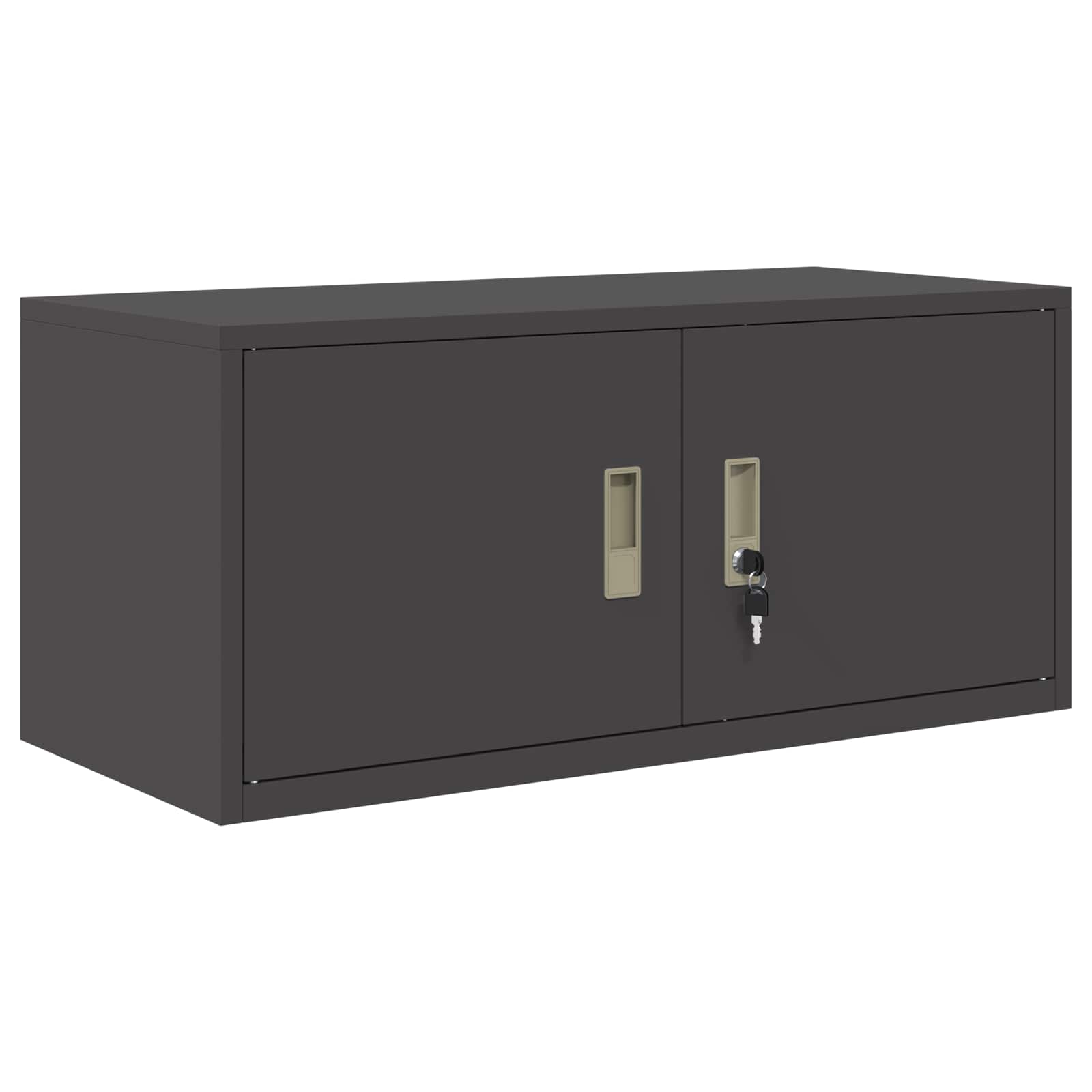 Armoire de rangement 2 pc Noir 90 x 40 x 145 cm Acier