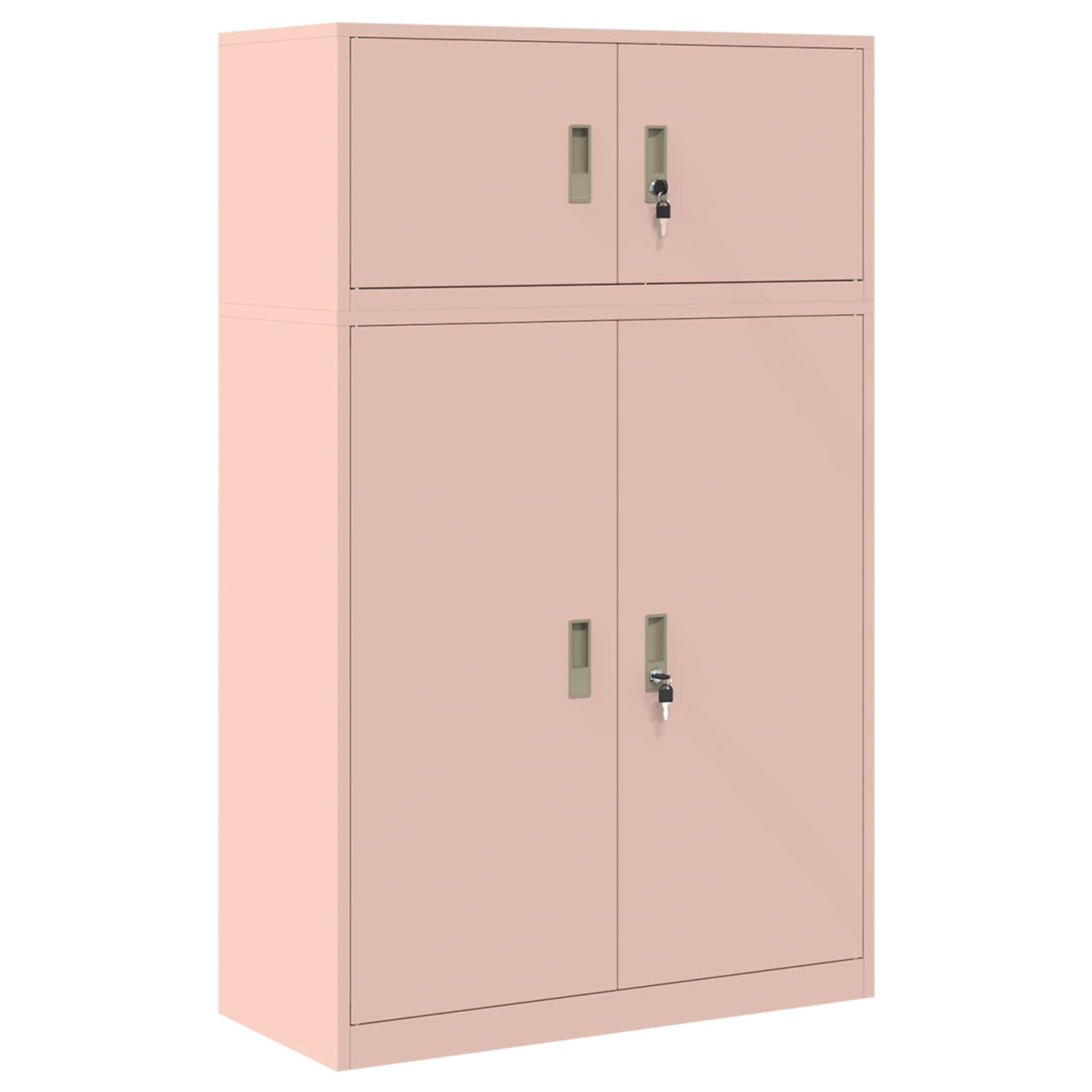 Armoire de rangement 2 pc Rose 90 x 40 x 145 cm Acier