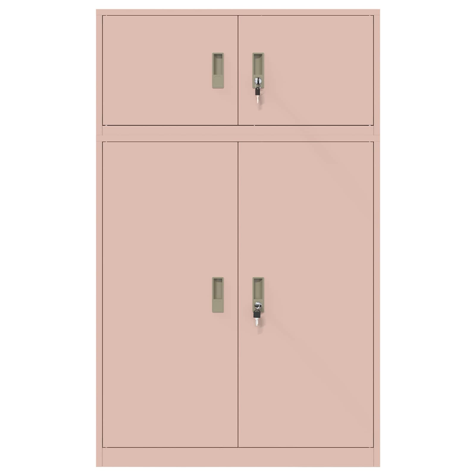 Armoire de rangement 2 pc Rose 90 x 40 x 145 cm Acier