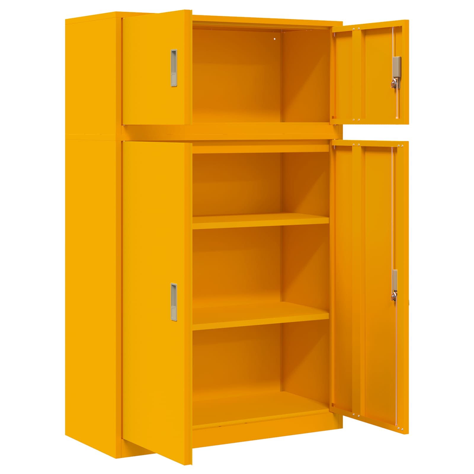 Armoire de rangement 2 pc Jaune moutarde 90 x 40 x 145 cm Acier