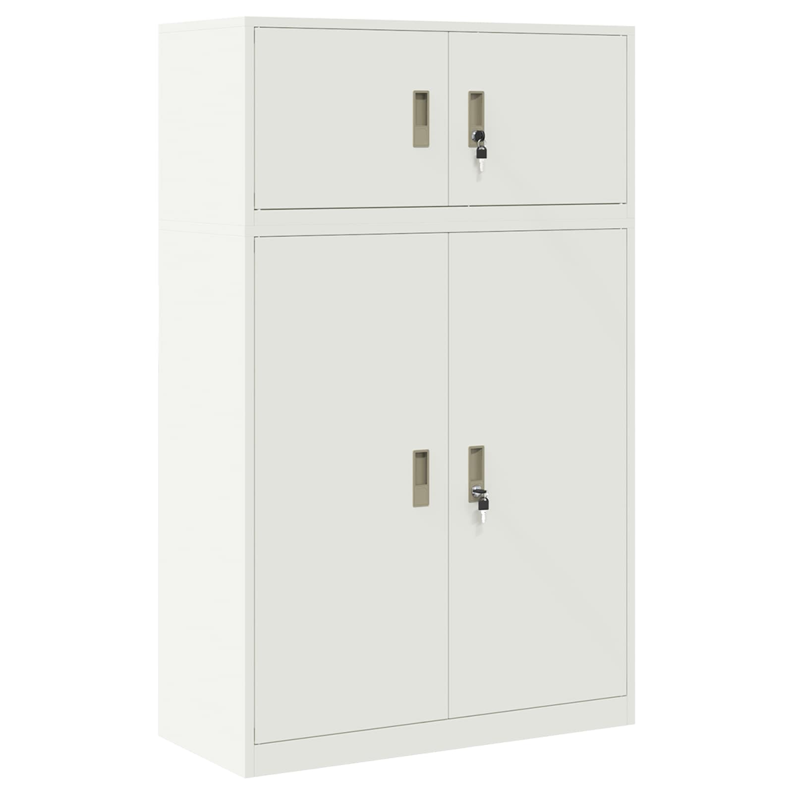 Armoire de rangement 2 pc Blanc 90 x 40 x 145 cm Acier