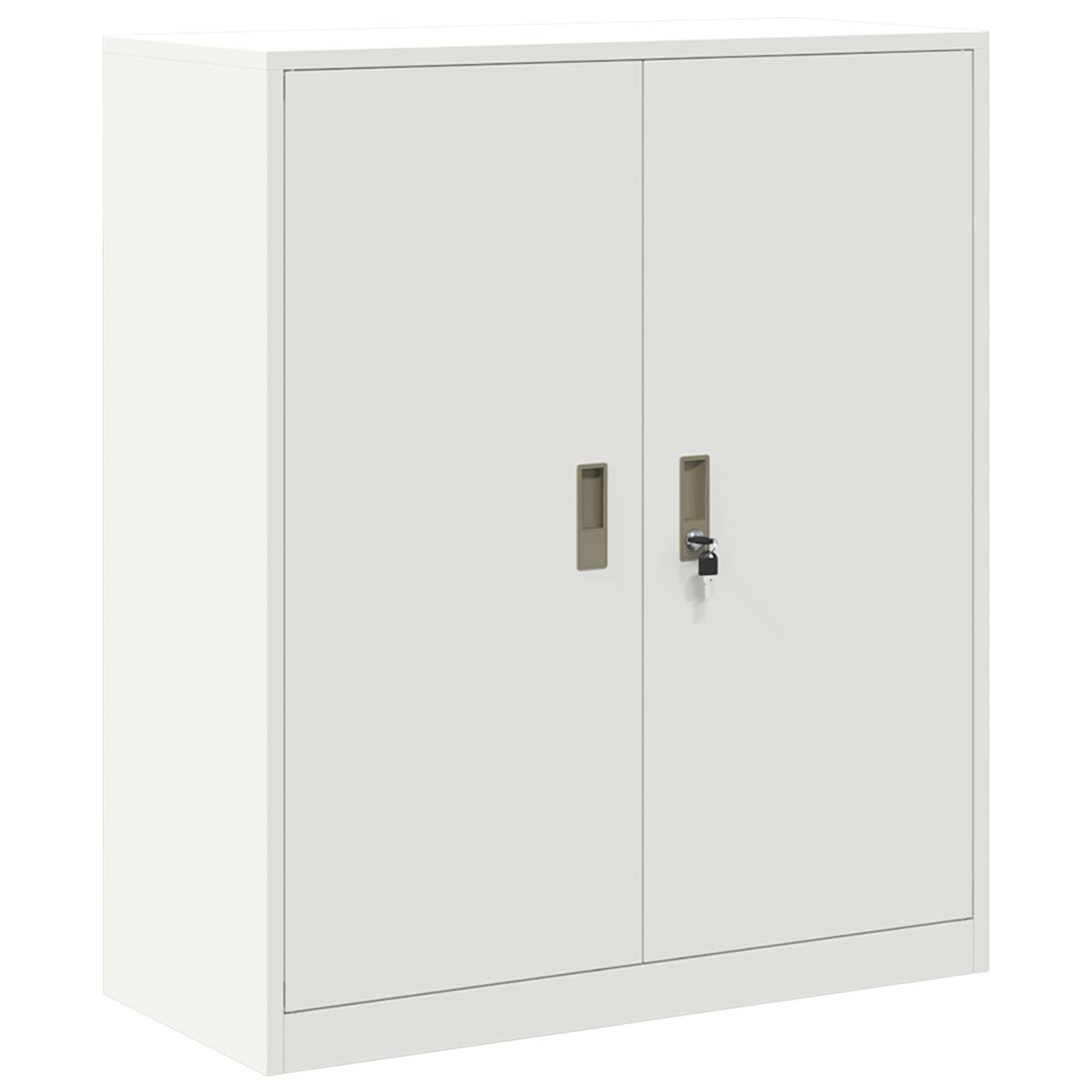 Armoire de rangement 2 pc Blanc 90 x 40 x 145 cm Acier