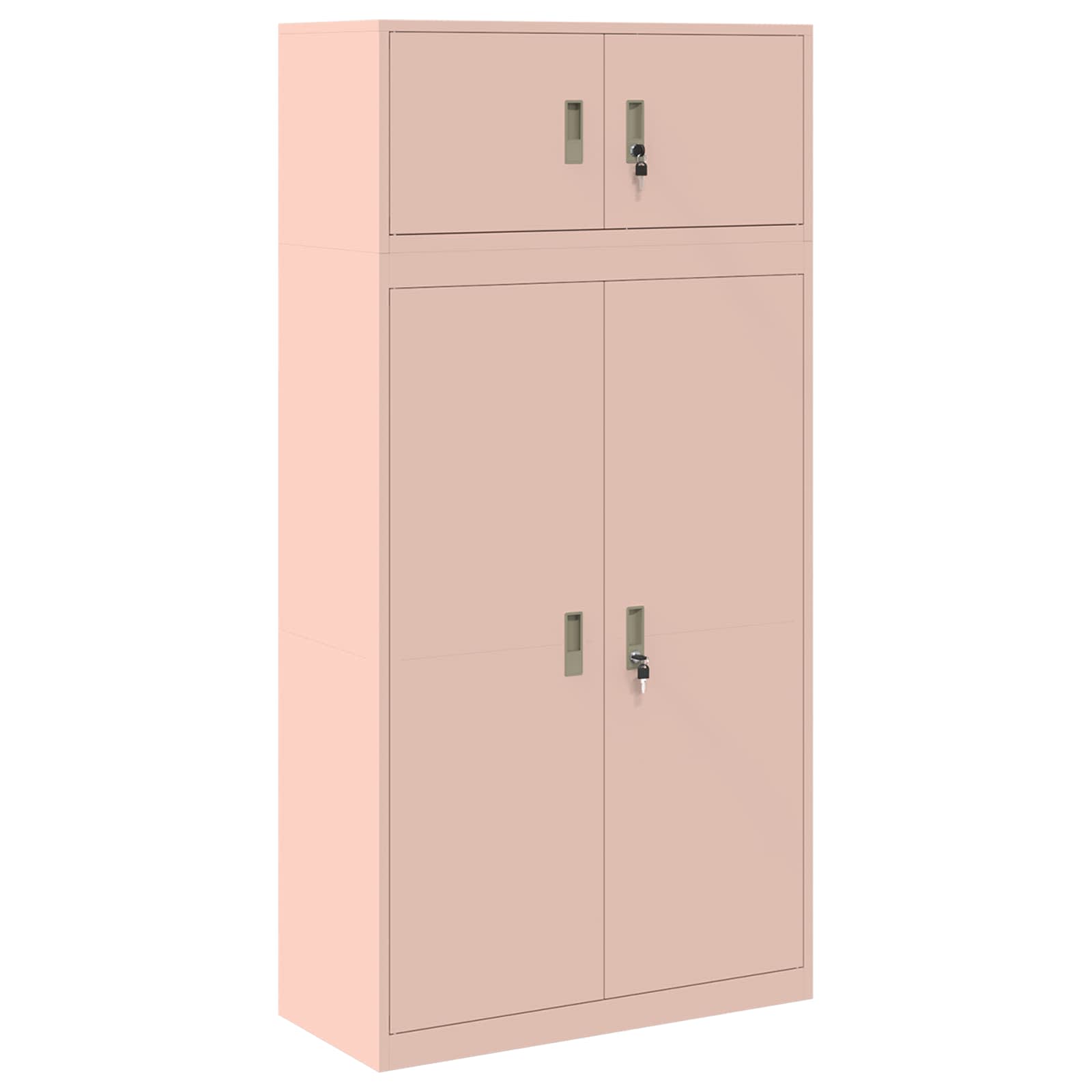Armoire de rangement 2 pc Rose 90 x 40 x 180 cm Acier