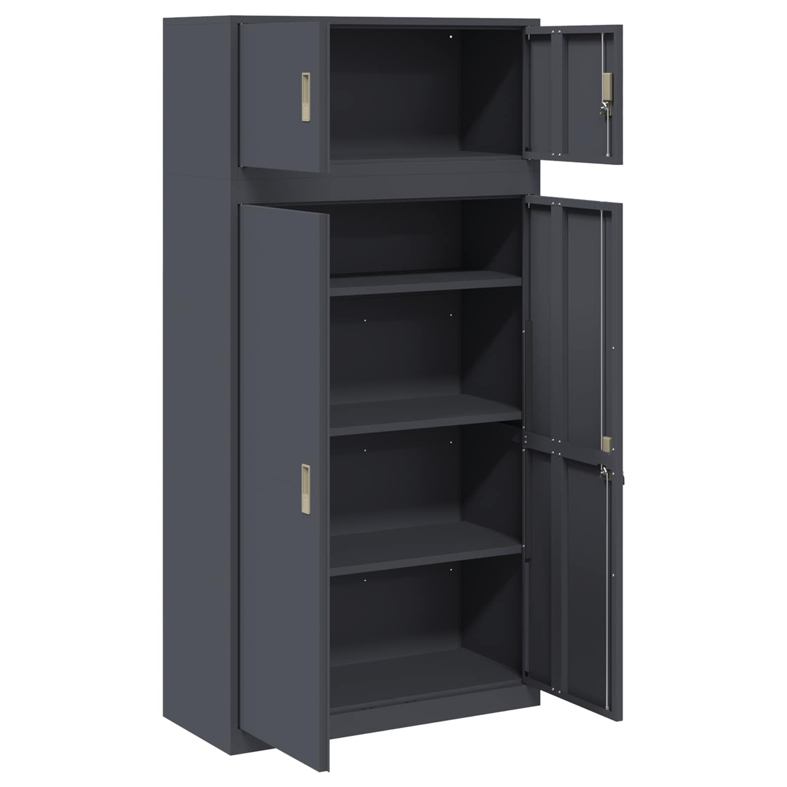 Armoire de rangement 2 pc Anthracite 90 x 40 x 180 cm Acier