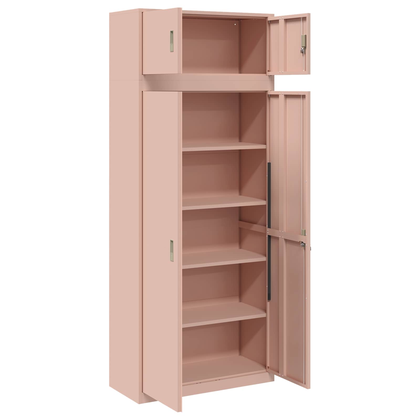 Armoire de rangement 2 pc Rose 90 x 40 x 220 cm Acier
