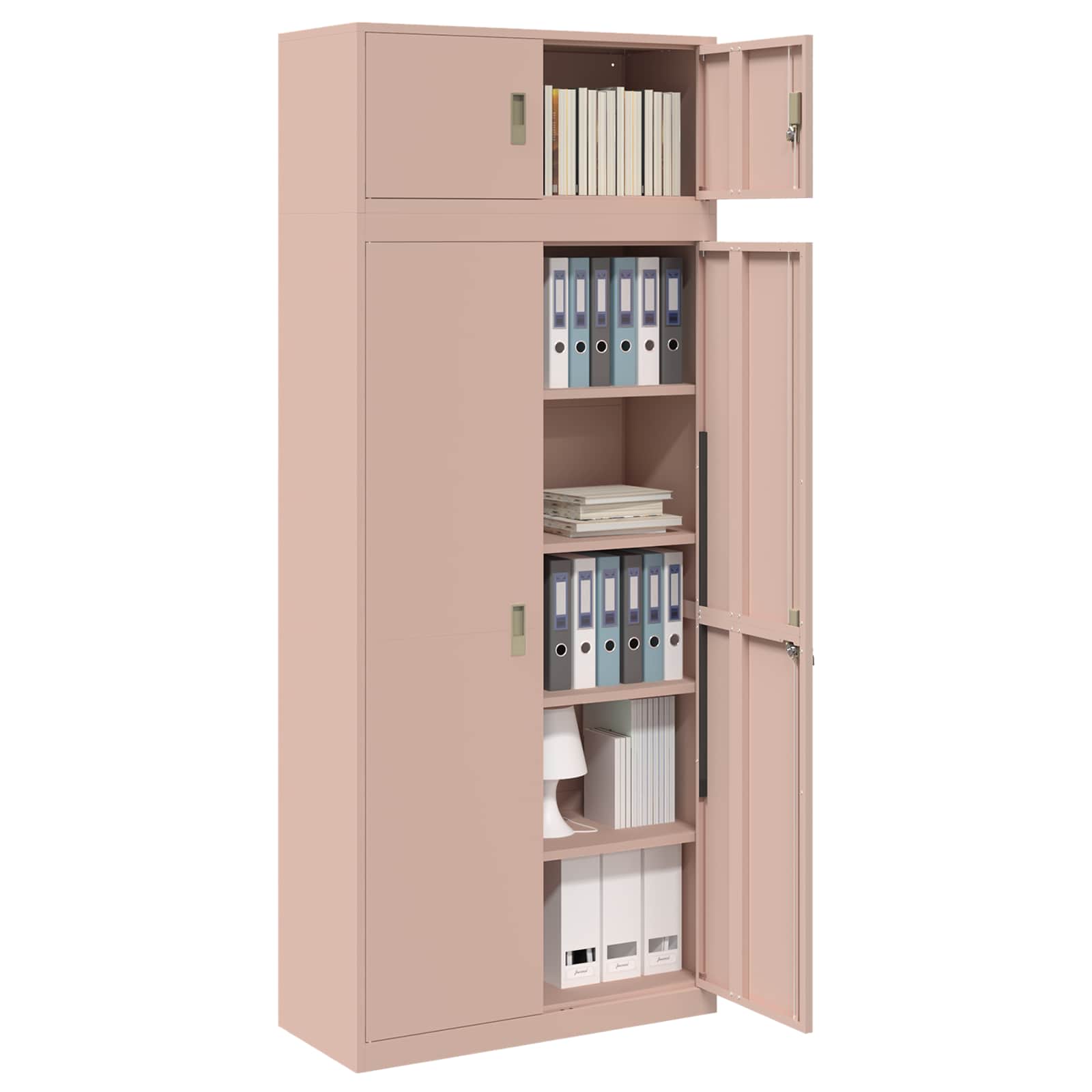 Armoire de rangement 2 pc Rose 90 x 40 x 220 cm Acier