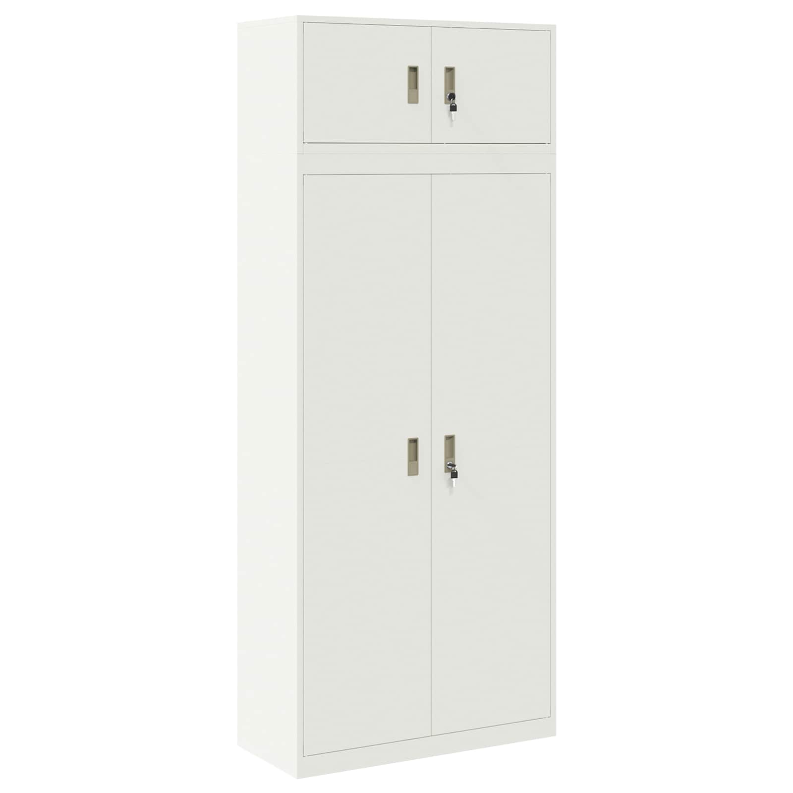 Armoire de rangement 2 pc Blanc 90 x 40 x 220 cm Acier