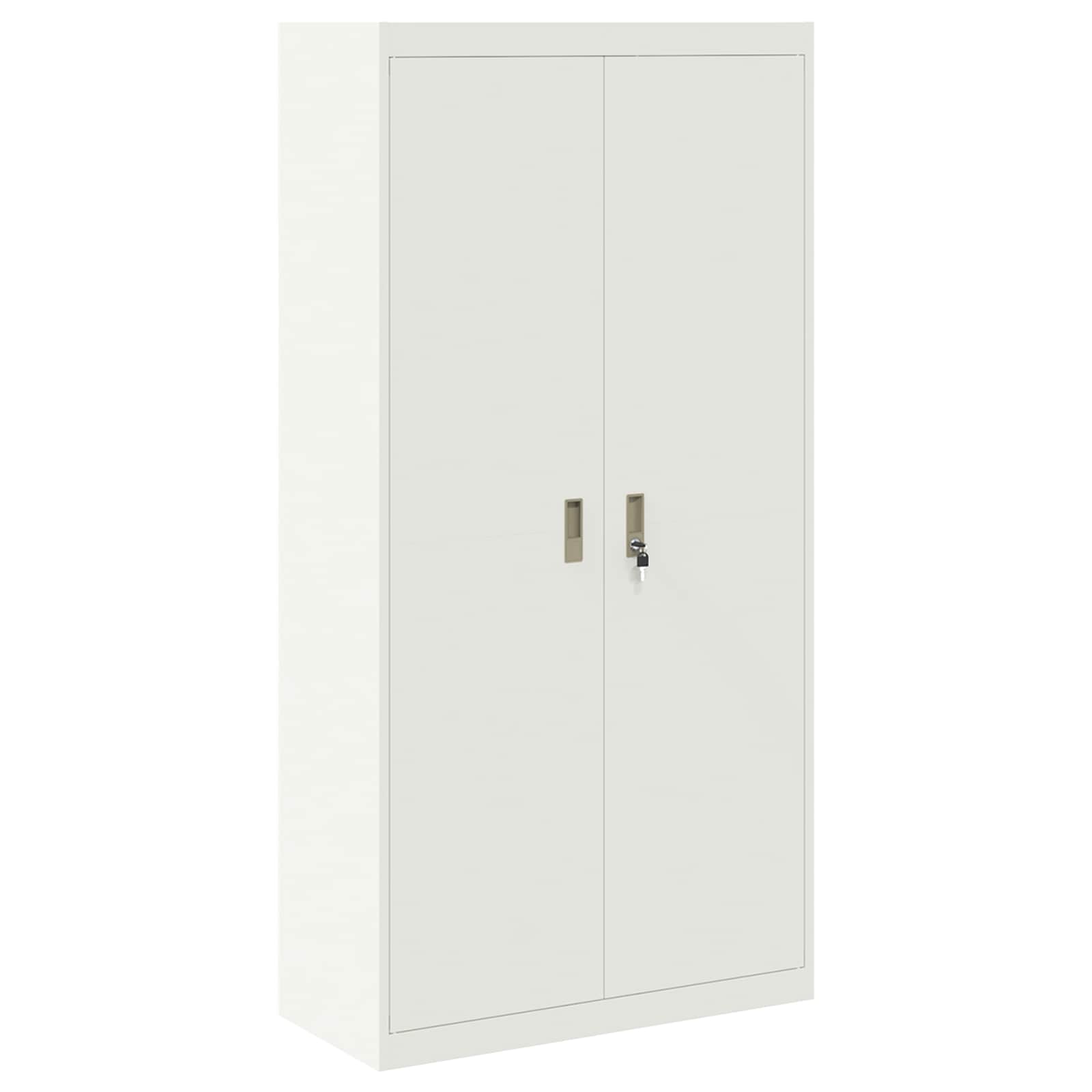 Armoire de rangement 2 pc Blanc 90 x 40 x 220 cm Acier