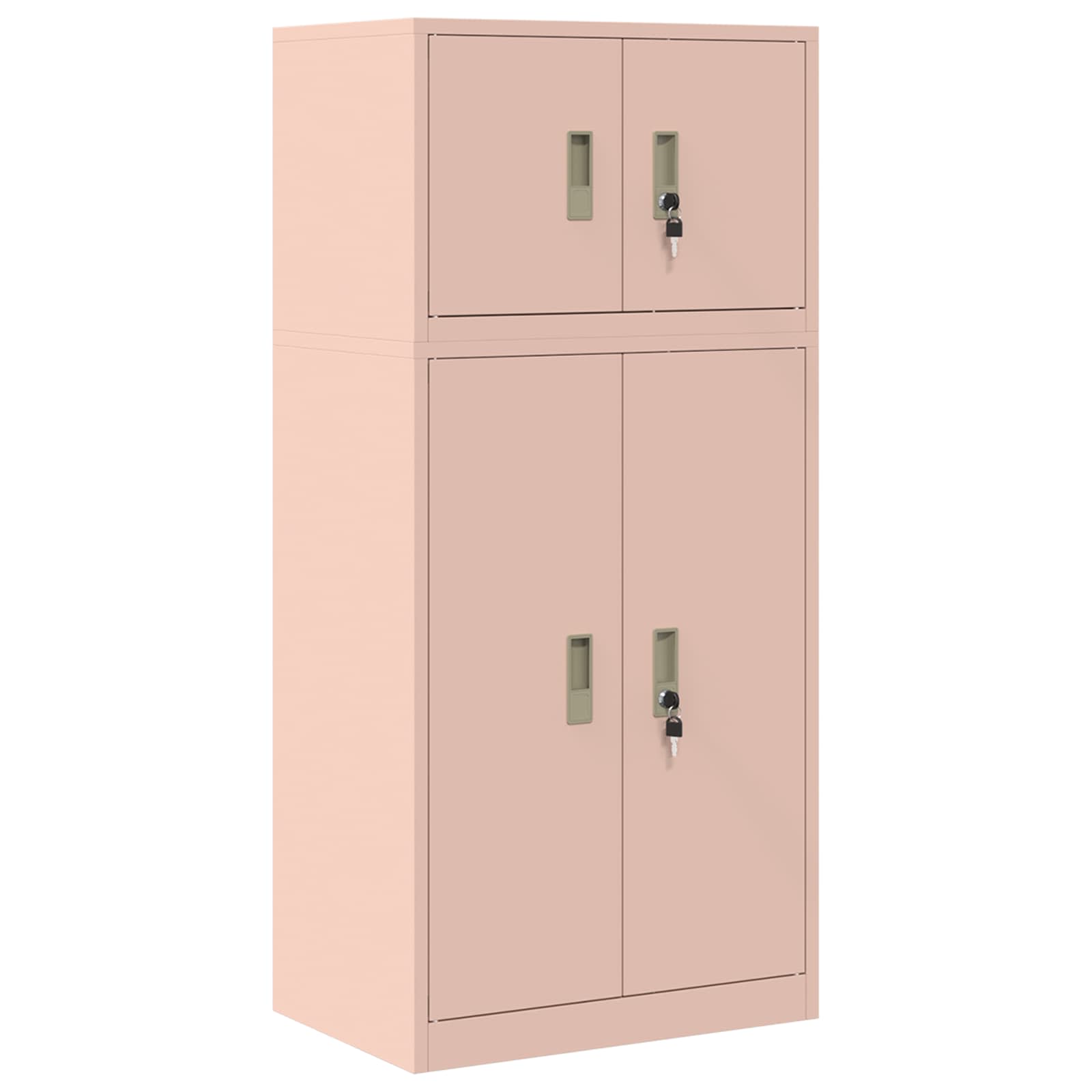 Armoire de rangement 2 pc Rose 60 x 40 x 130 cm Acier