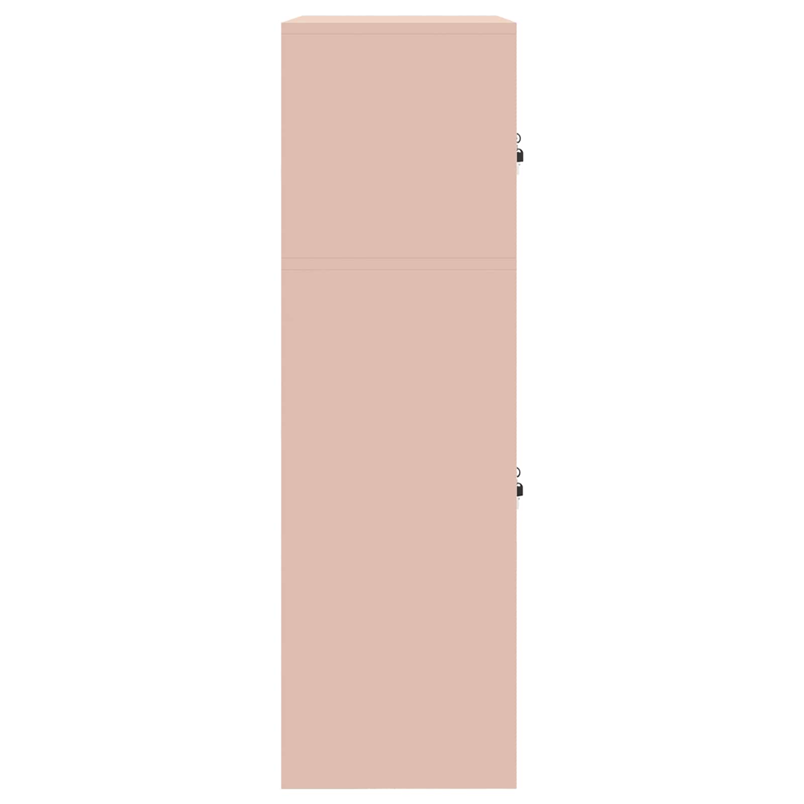 Armoire de rangement 2 pc Rose 60 x 40 x 130 cm Acier