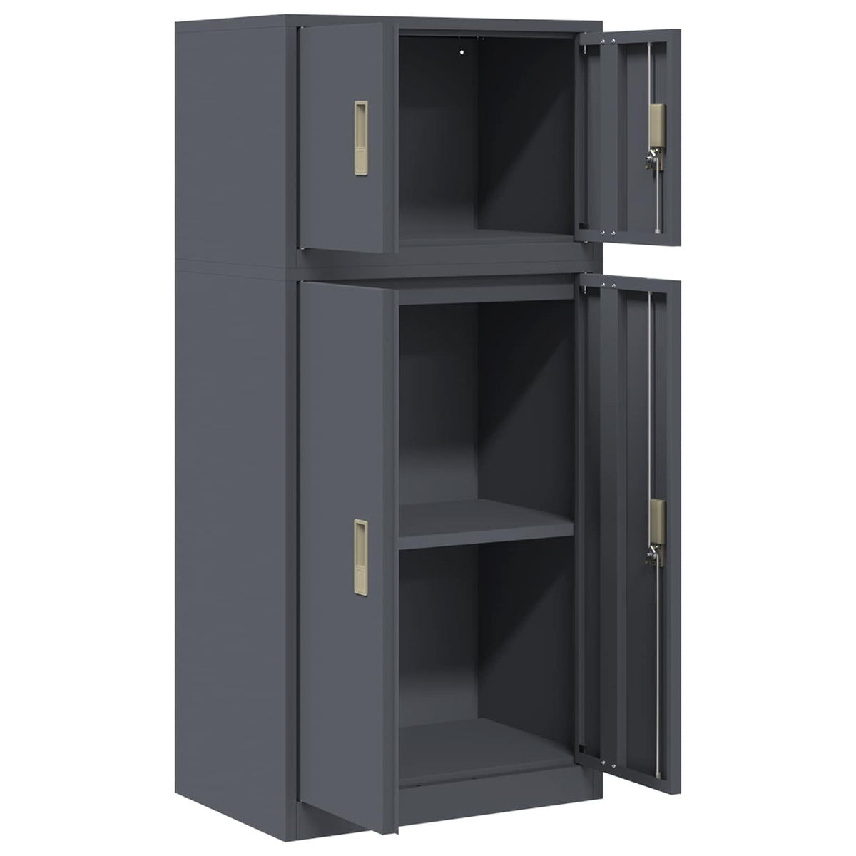 Armoire de rangement 2 pc Anthracite 60 x 40 x 130 cm Acier