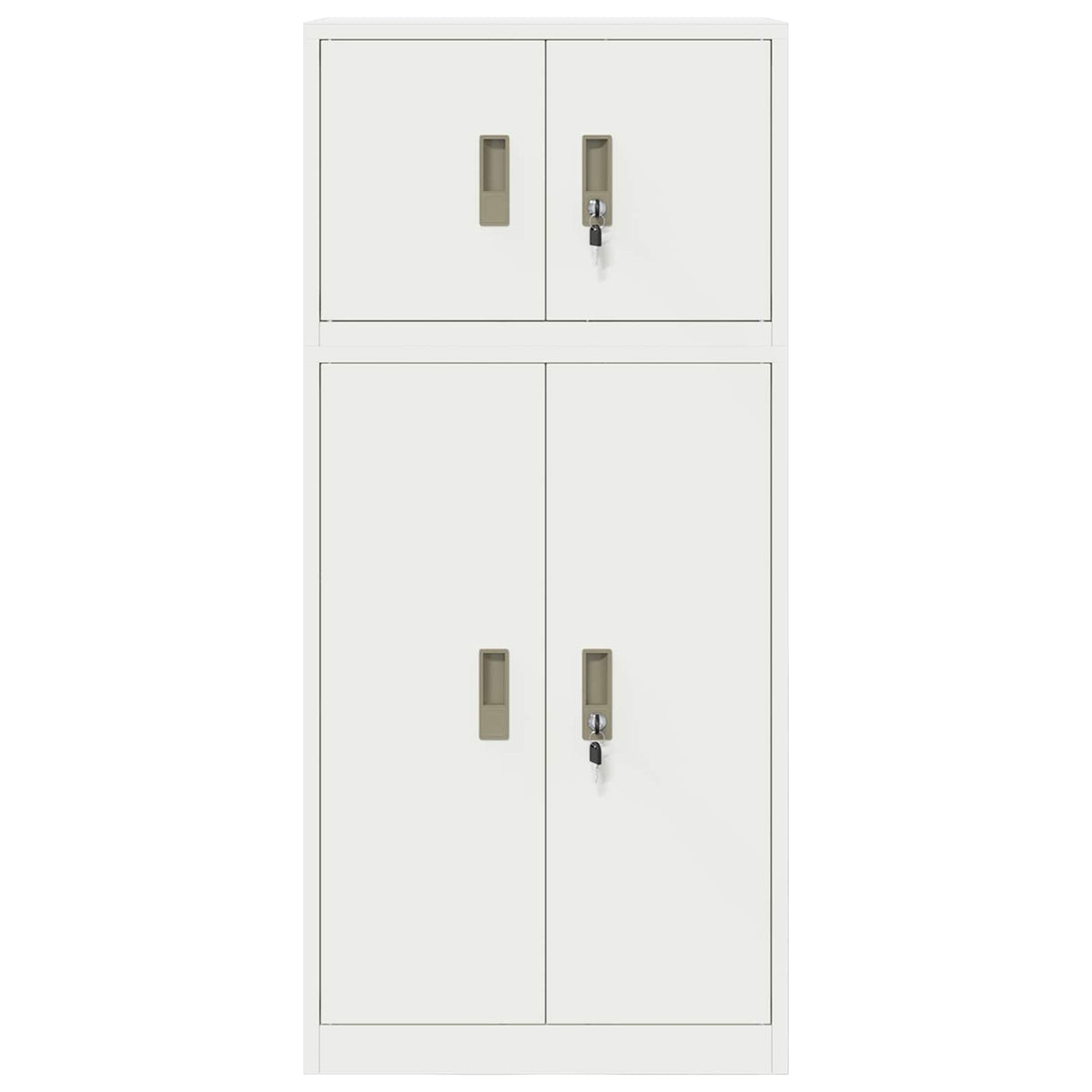Armoire de rangement 2 pc Blanc 60 x 40 x 130 cm Acier