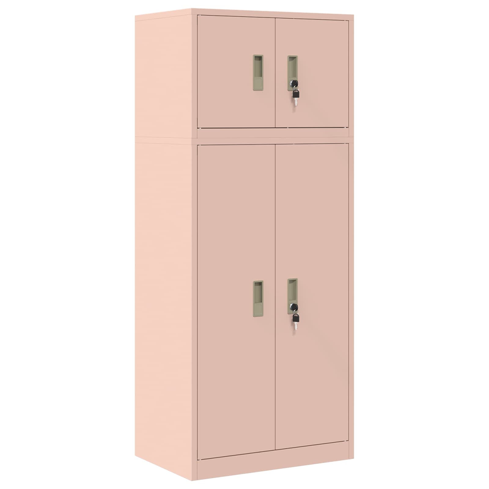 Armoire de rangement 2 pc Rose 60 x 40 x 145 cm Acier